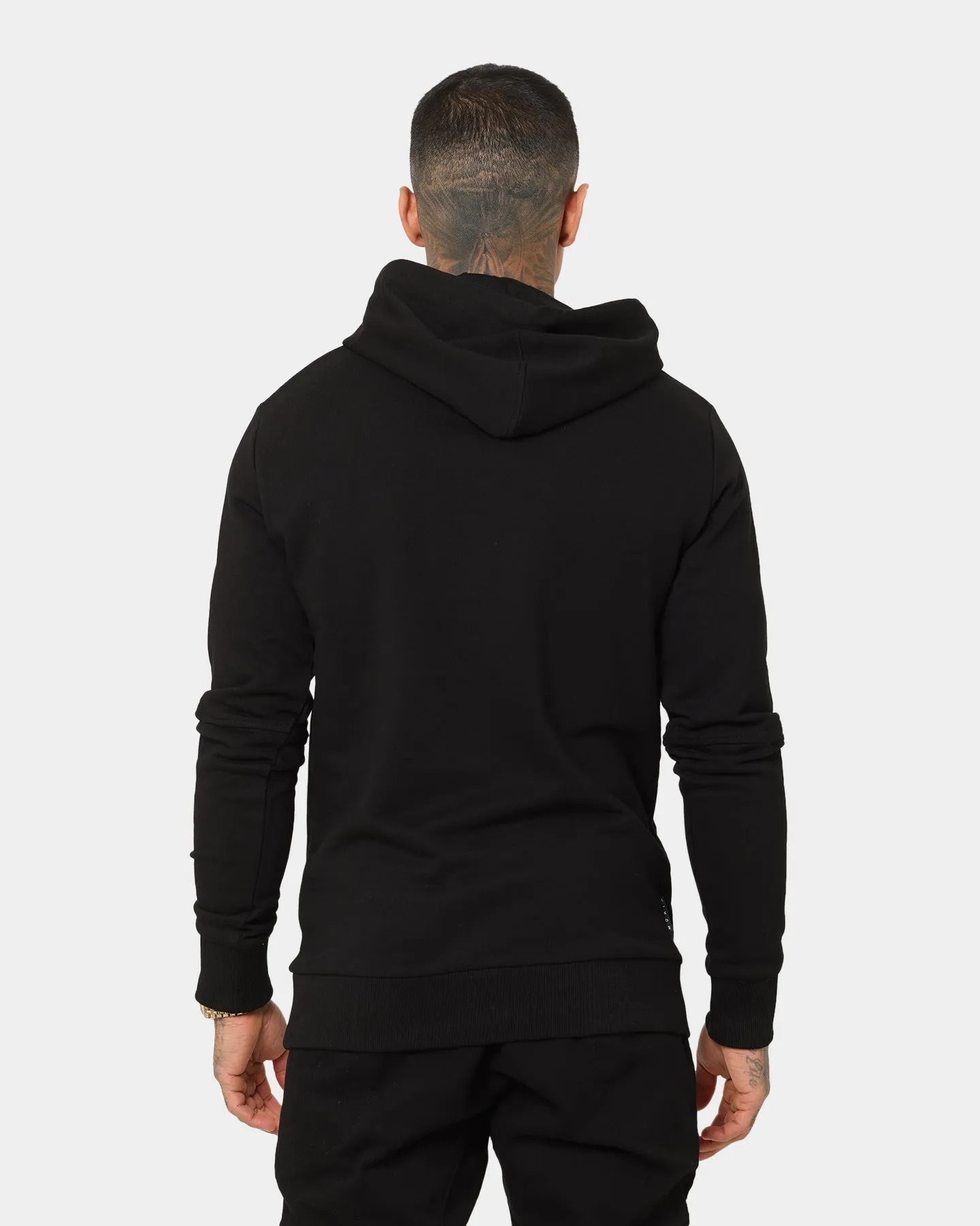 Saint Morta LA Script New Age Hoodie Black Adjustable Cuffs
