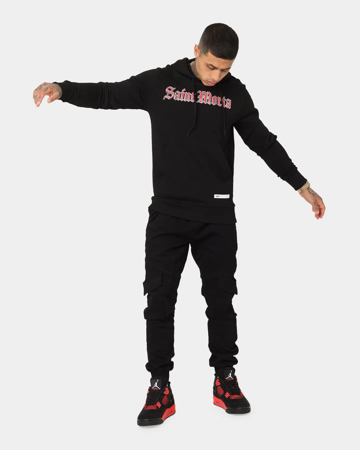 City Ready Saint Morta LA Script New Age Hoodie Black