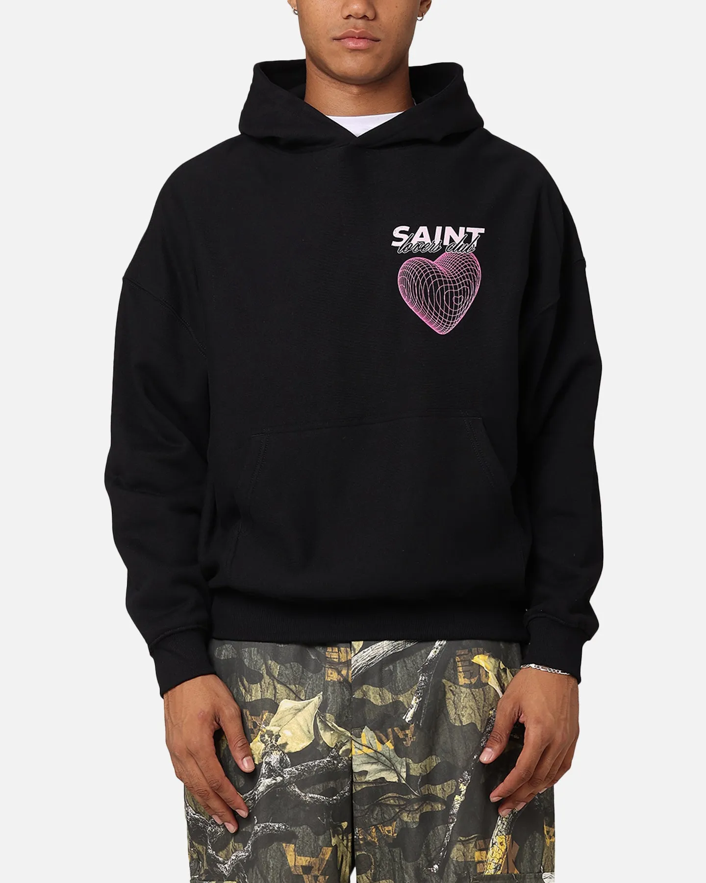 Saint Morta Lovers Club Hoodie Black Communicate Indoor Use