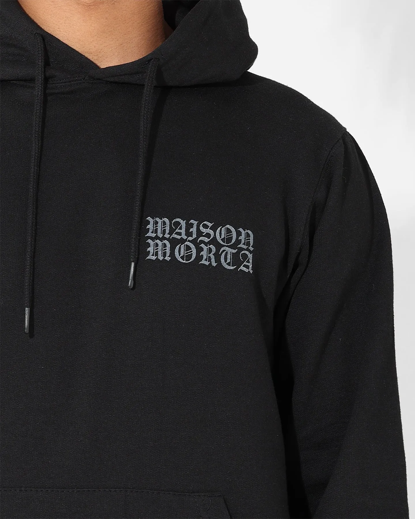 Saint Morta Maison Morta Hoodie Black Secure Zip Pockets Sporty Shield