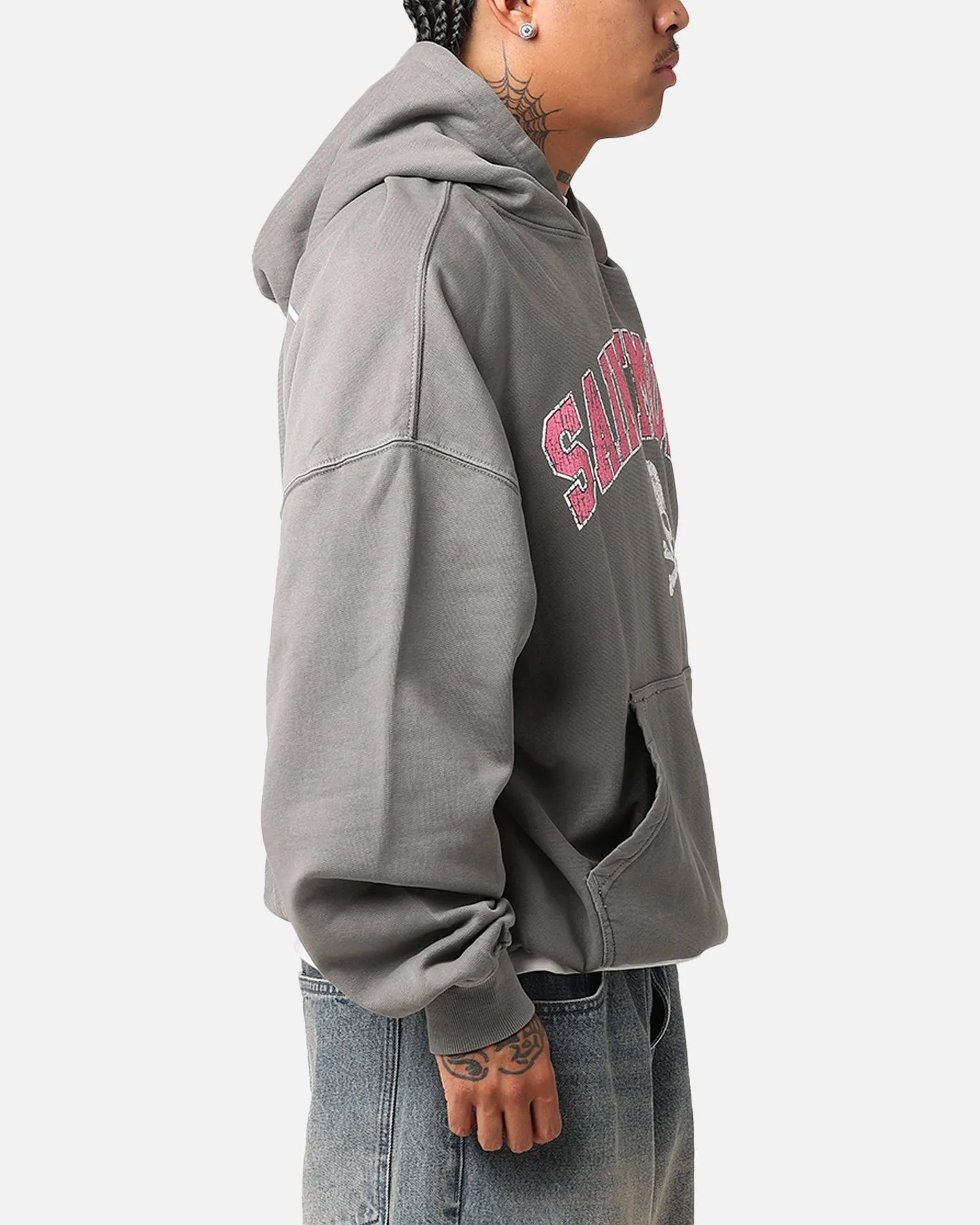 Saint Morta Members Club Premium Hoodie Washed Charcoal Vision Interchangeable Liner System