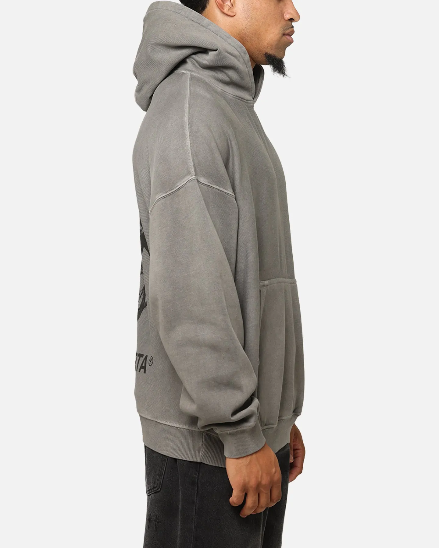Saint Morta Nothing Is Forever Boxy Hoodie Washed Charcoal suitable for summer sports