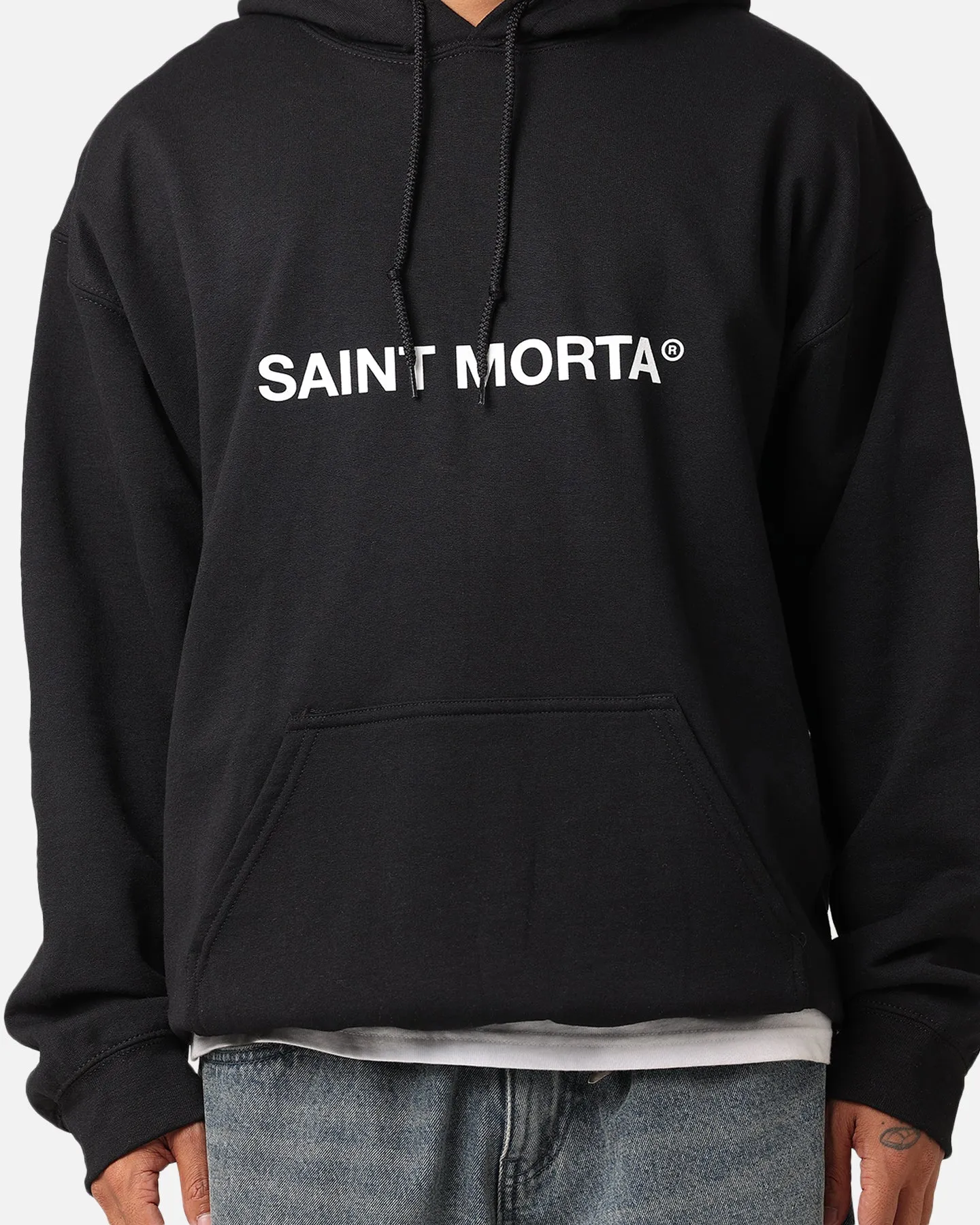 Saint Morta Official Hoodie Black/White high-end
