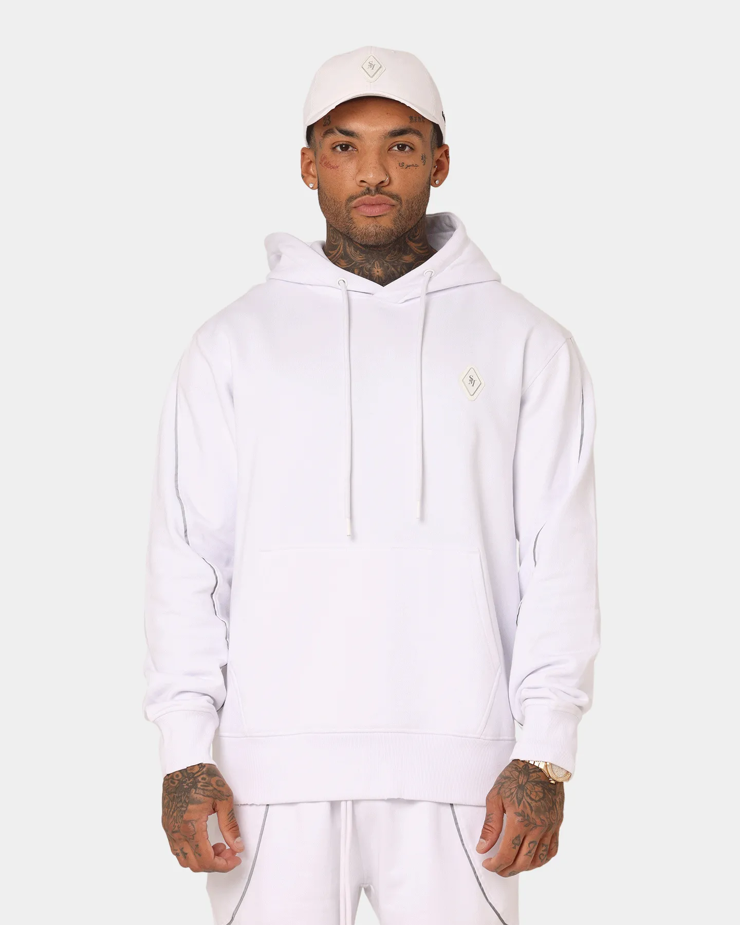 Saint Morta Polaris Hoodie White/3M Survive Yellow