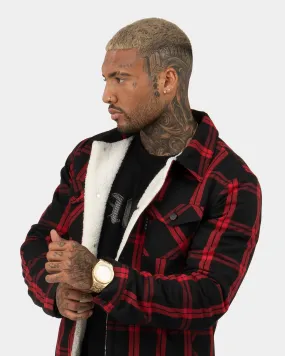 Compact Packability Saint Morta Prima Sherpa Jacket Black/Red