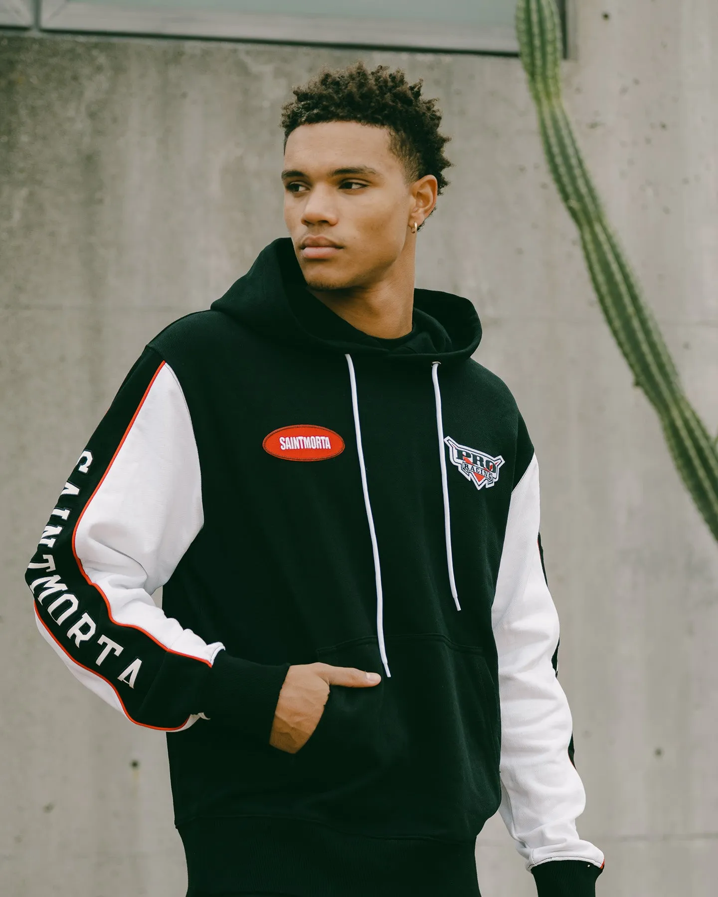 Saint Morta Pro Racing Hoodie Black Pendant