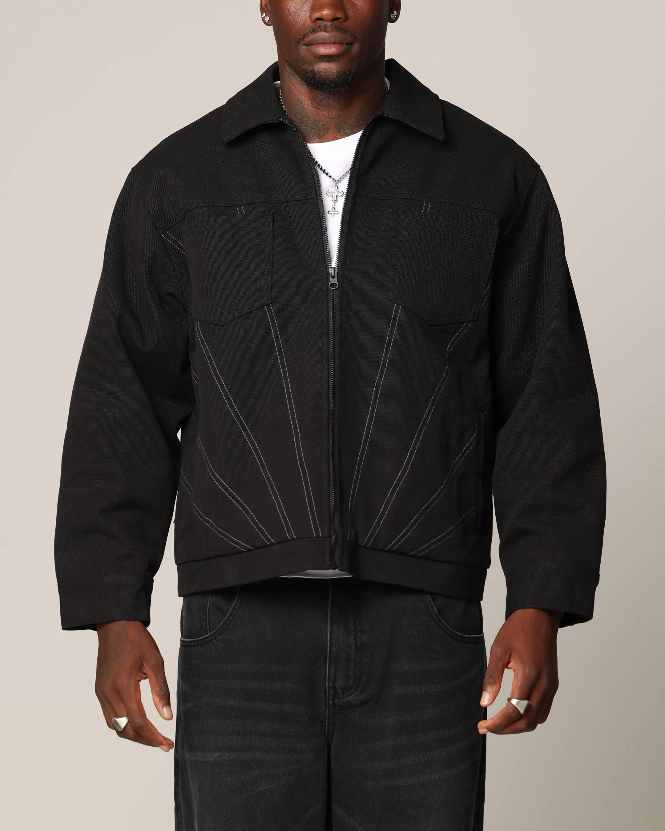 All Weather Performance Saint Morta Rising Sun Work Jacket Black