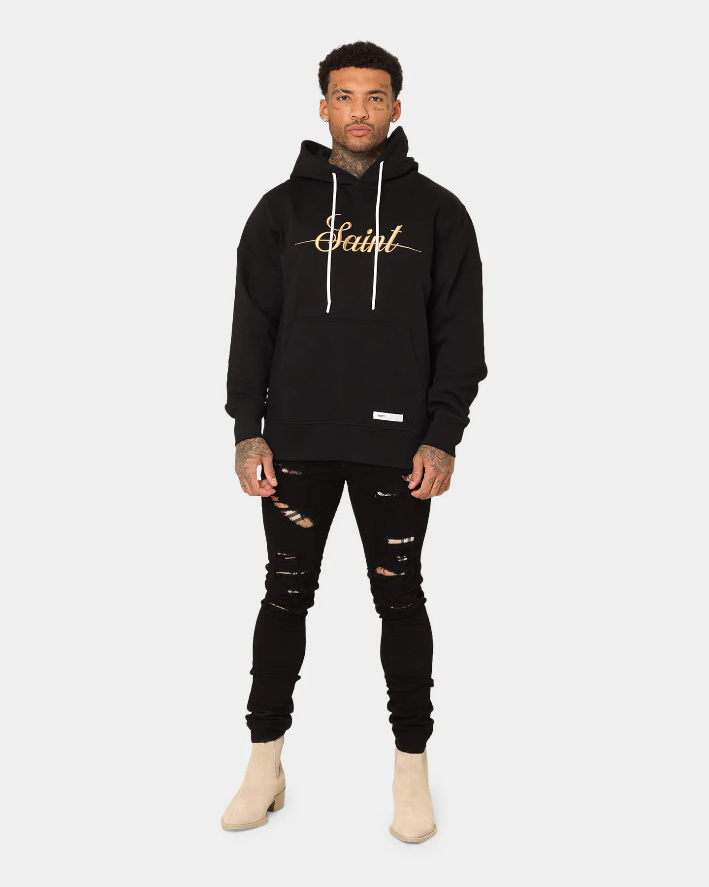 Layered Insulation Saint Morta Saviour Hoodie Black/Gold