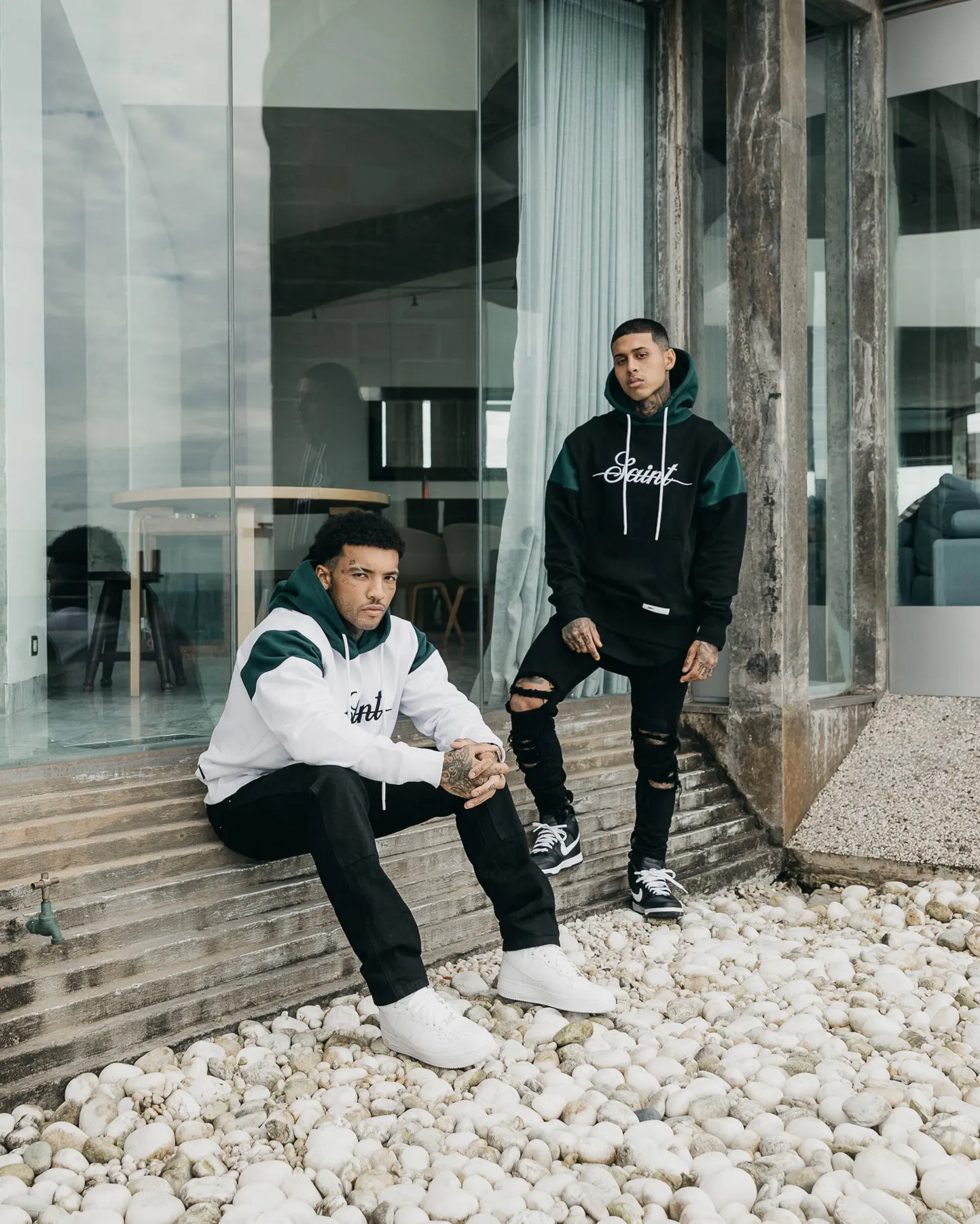 Saint Morta Saviour Hoodie White/Stadium Green See