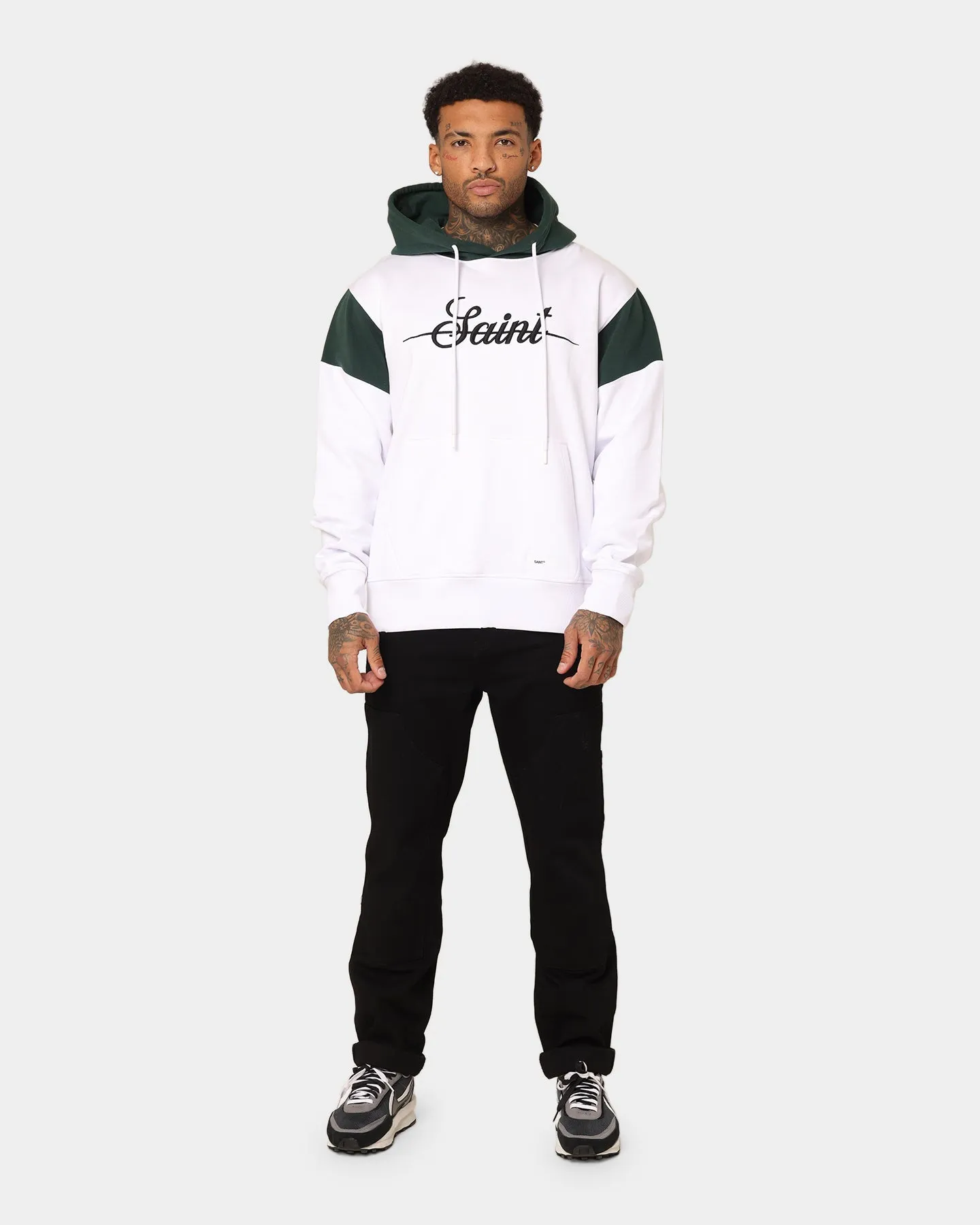 low quality suitable for weekend getaways Saint Morta Saviour Hoodie White/Stadium Green