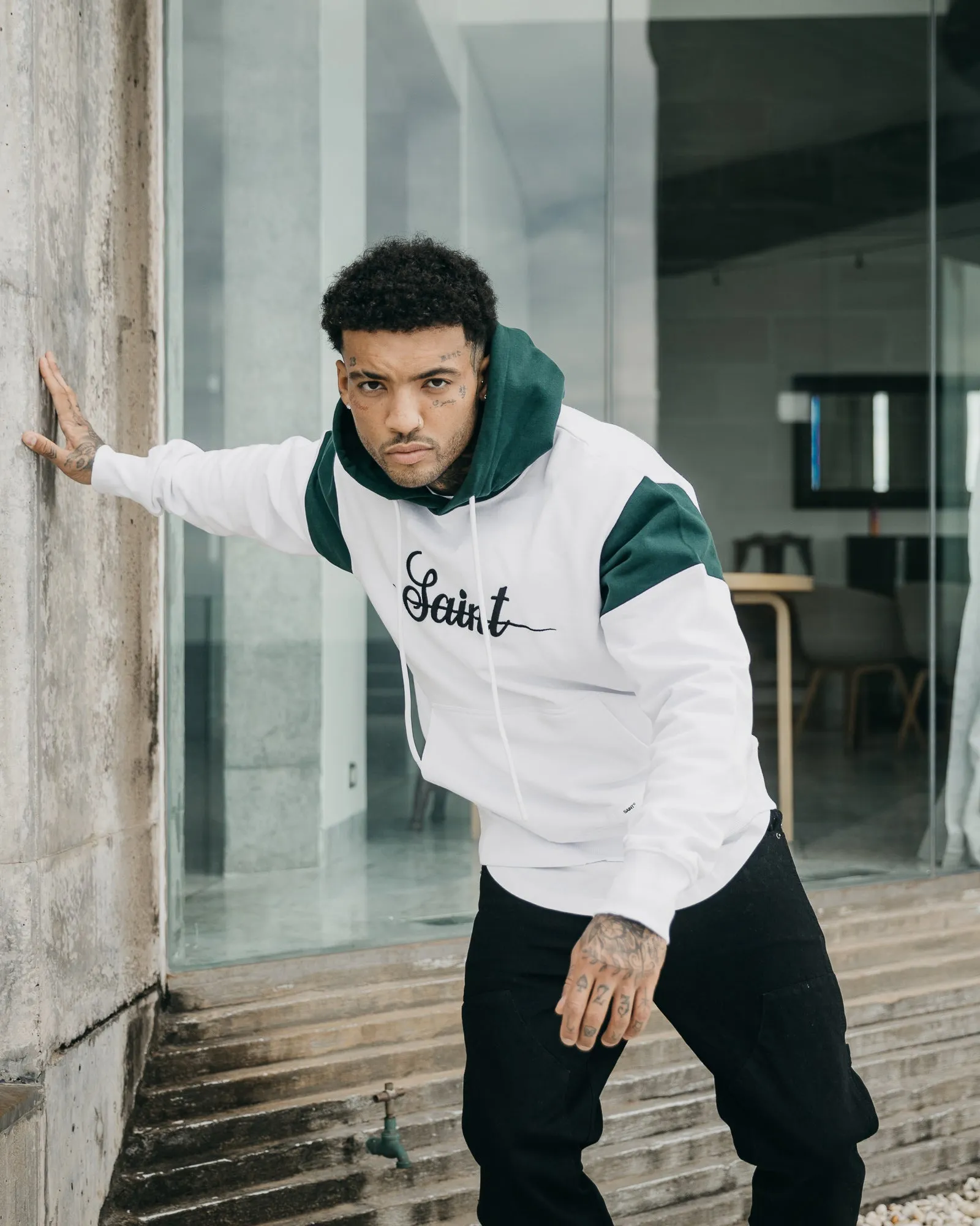 adults' Saint Morta Saviour Hoodie White/Stadium Green