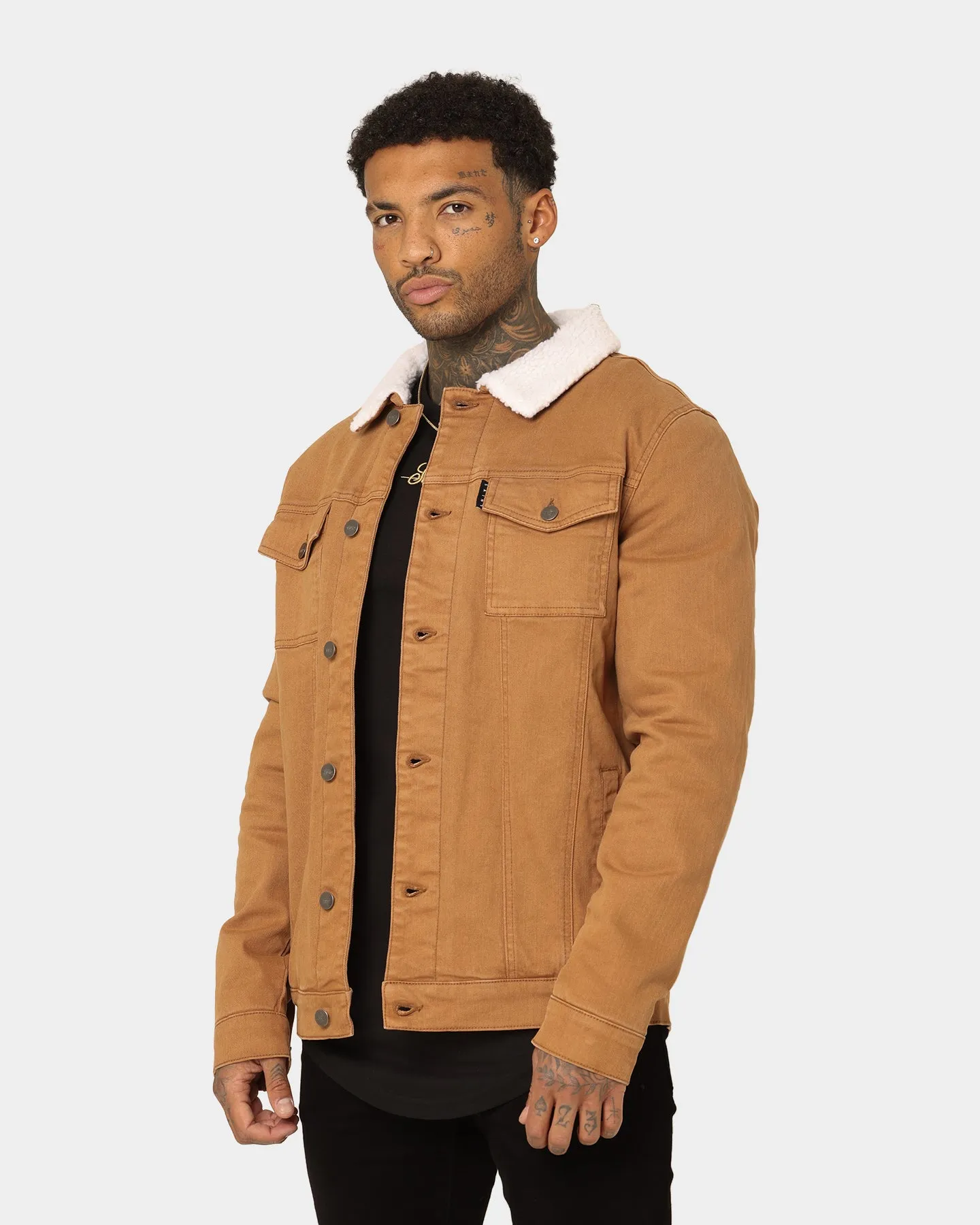 Saint Morta Sherpa Denim Jacket Tan/Cream Likelihood