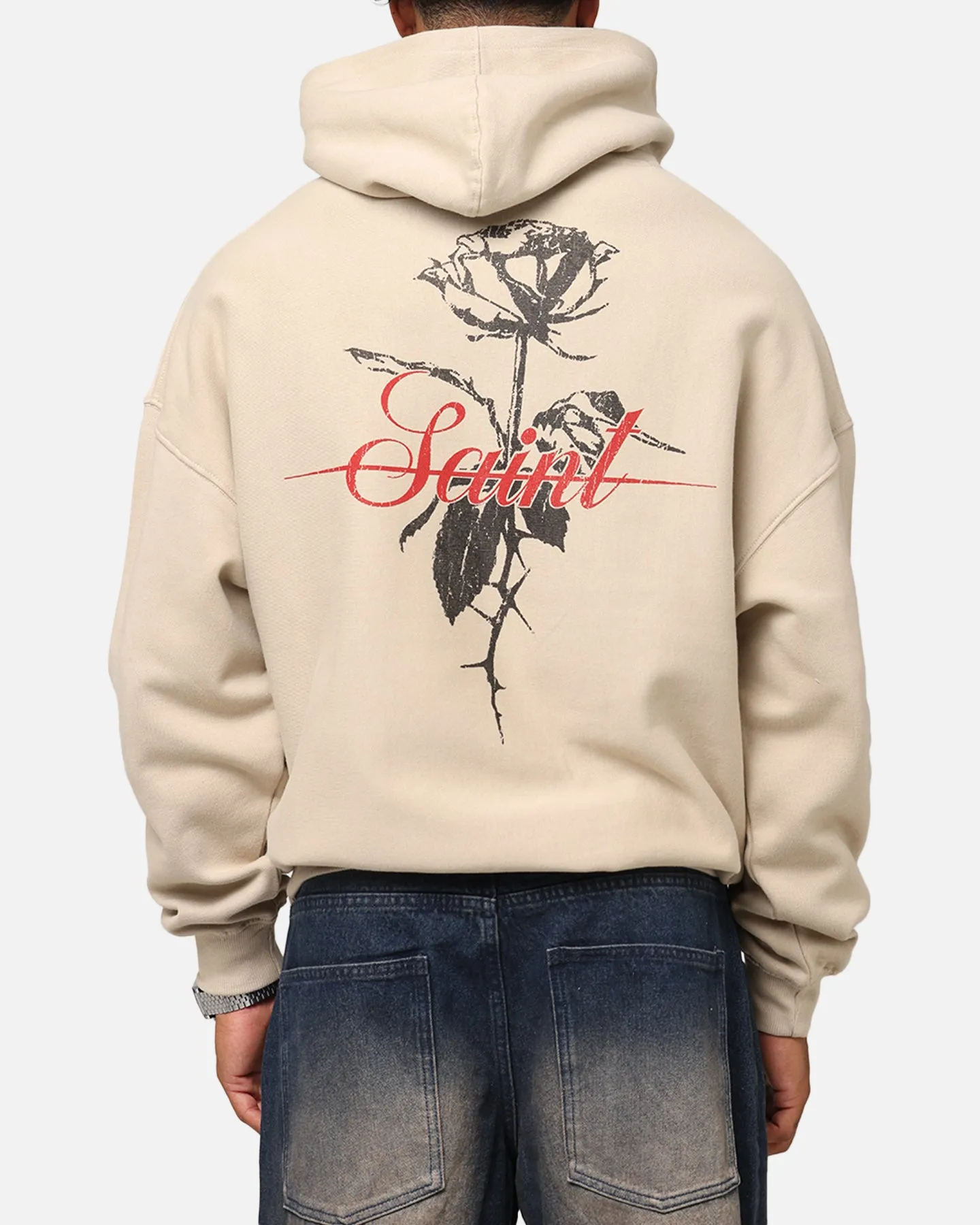 Quick Adjust Straps Saint Morta St Valentines Boxy Hoodie Stone