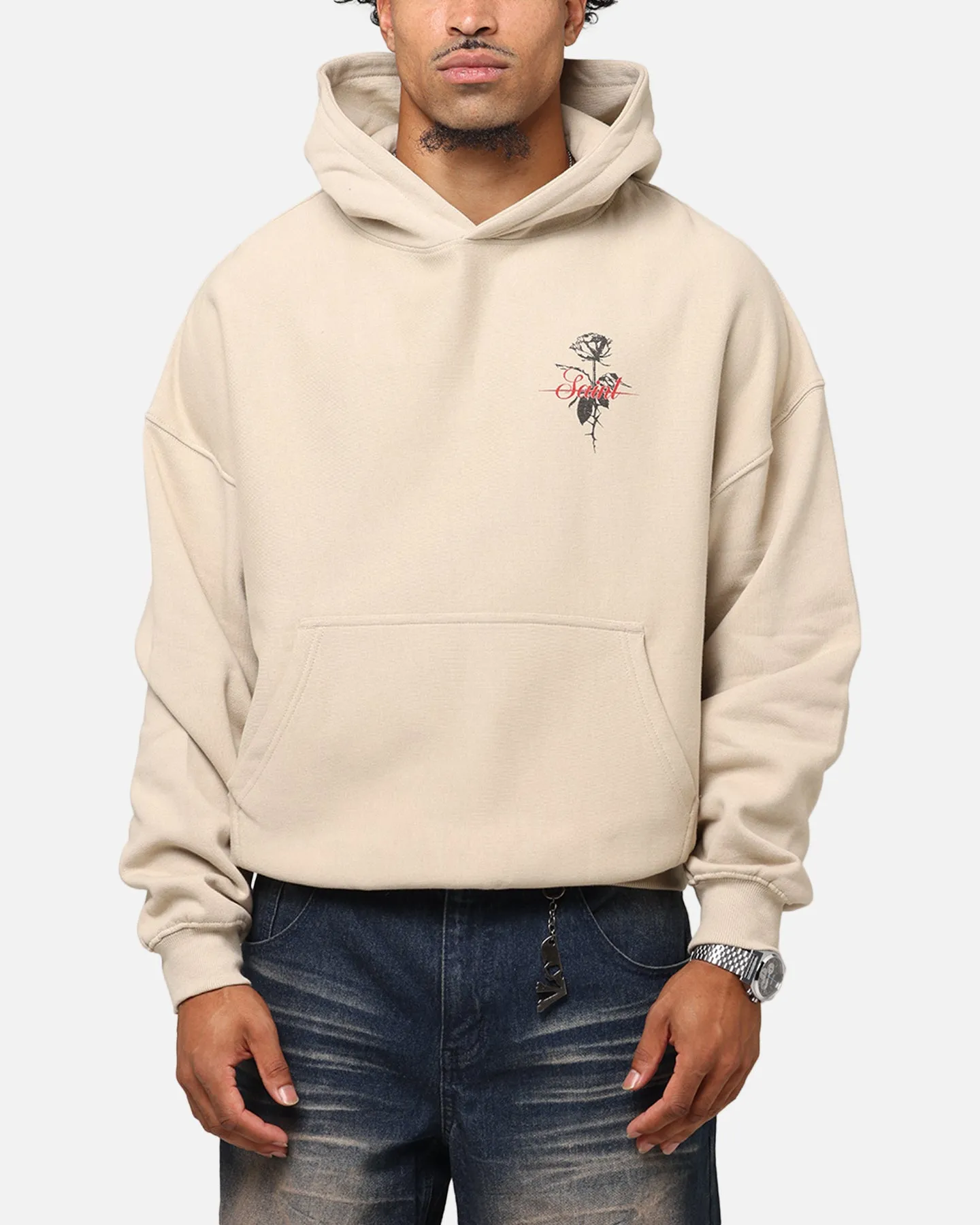 Ergonomic Design Saint Morta St Valentines Boxy Hoodie Stone