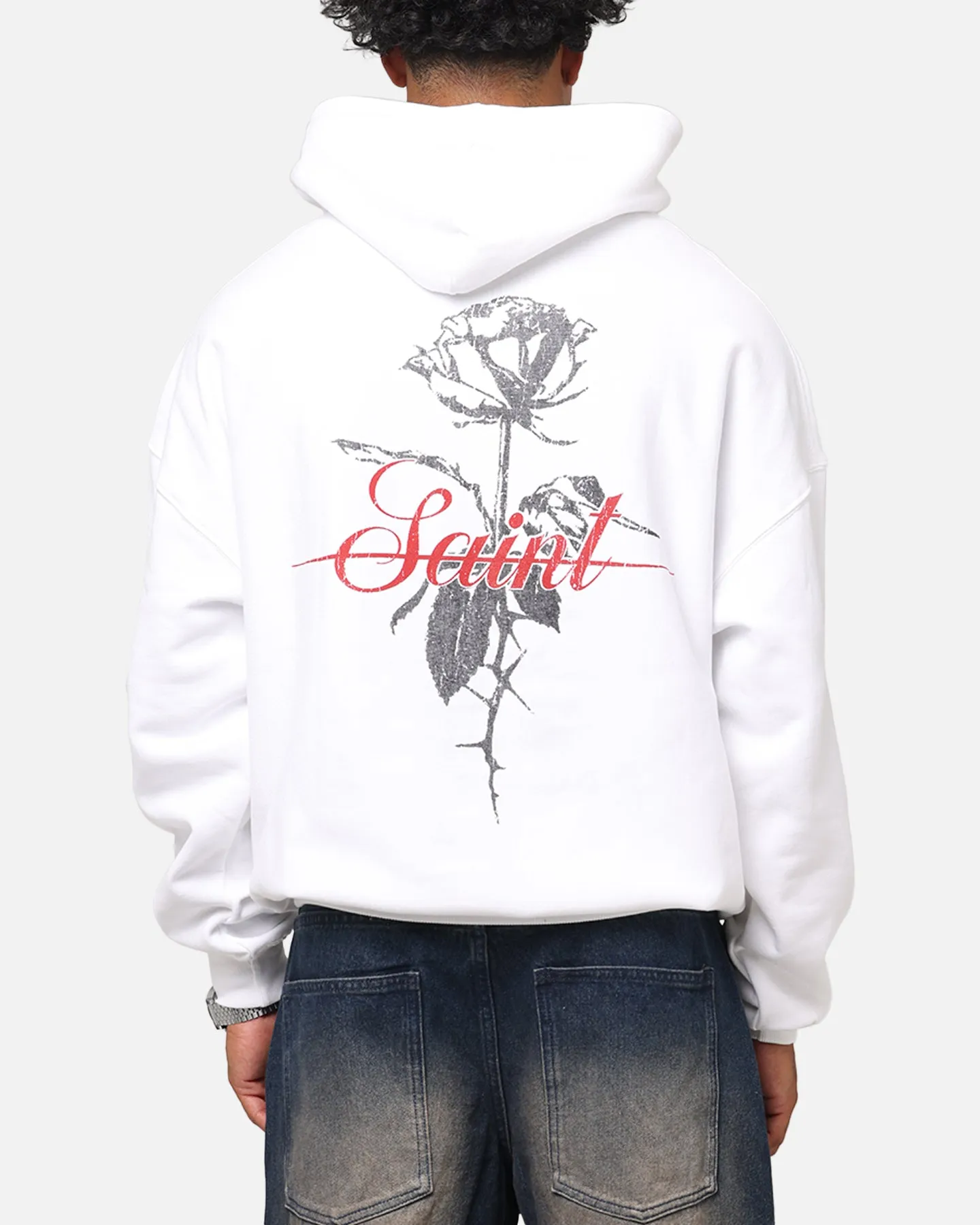 Saint Morta St Valentines Boxy Hoodie White wedding ceremony