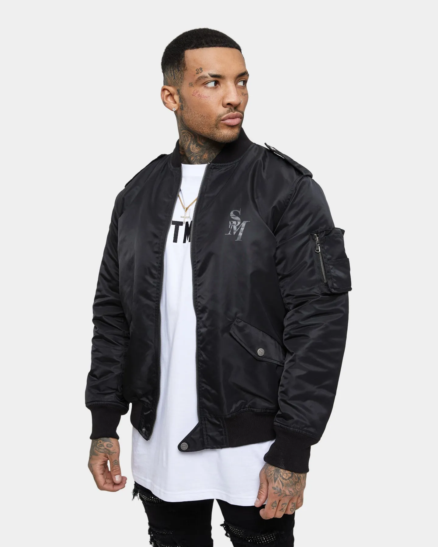 Opinion Cravat Saint Morta Staten Nylon Bomber Jacket Black