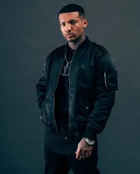 Saint Morta Staten Nylon Bomber Jacket Black Smart Flexible Design