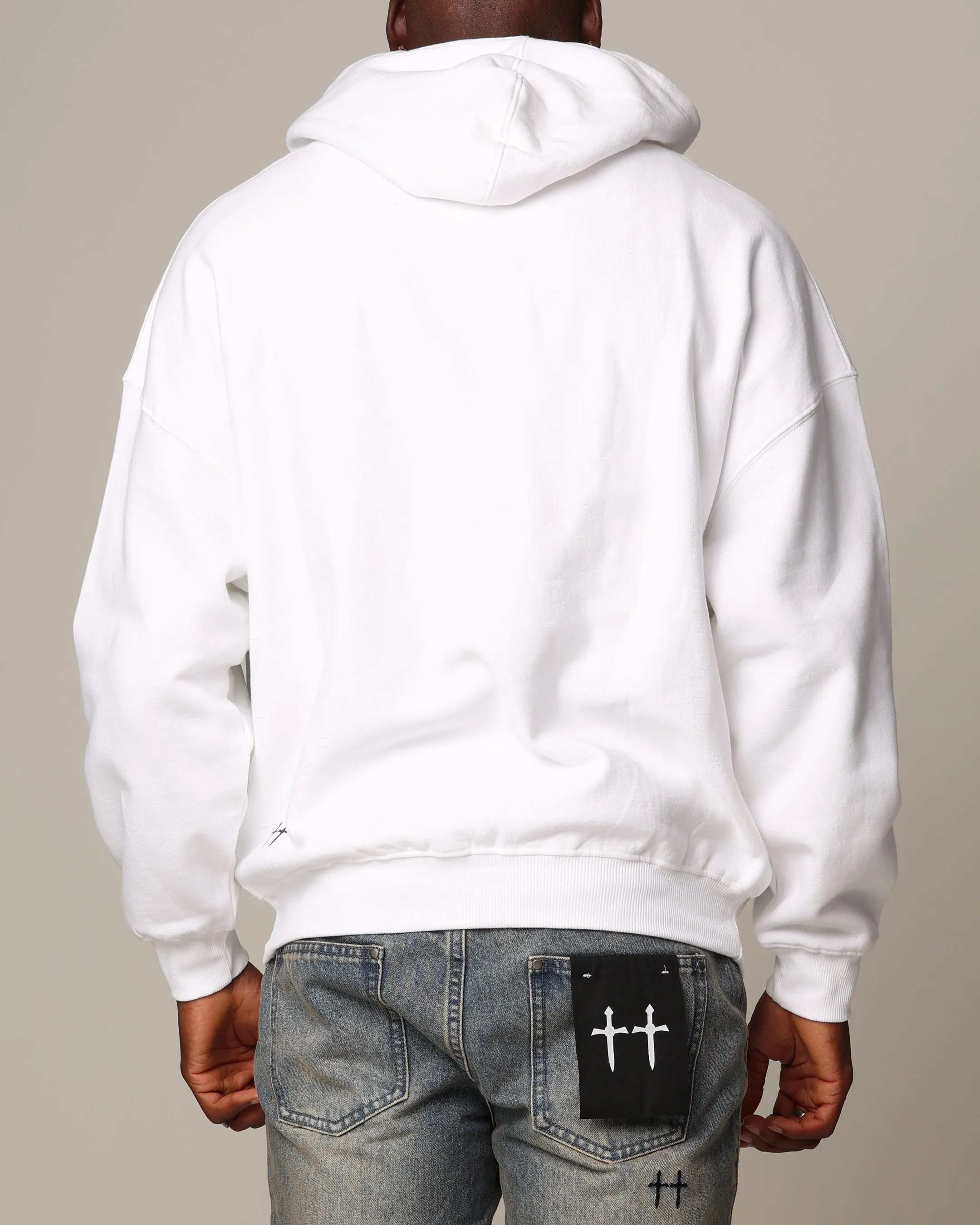 Saint Morta System Overload Hoodie White Relax Shell Expose