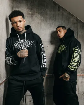 floral Saint Morta Venom Hoodie Black/White