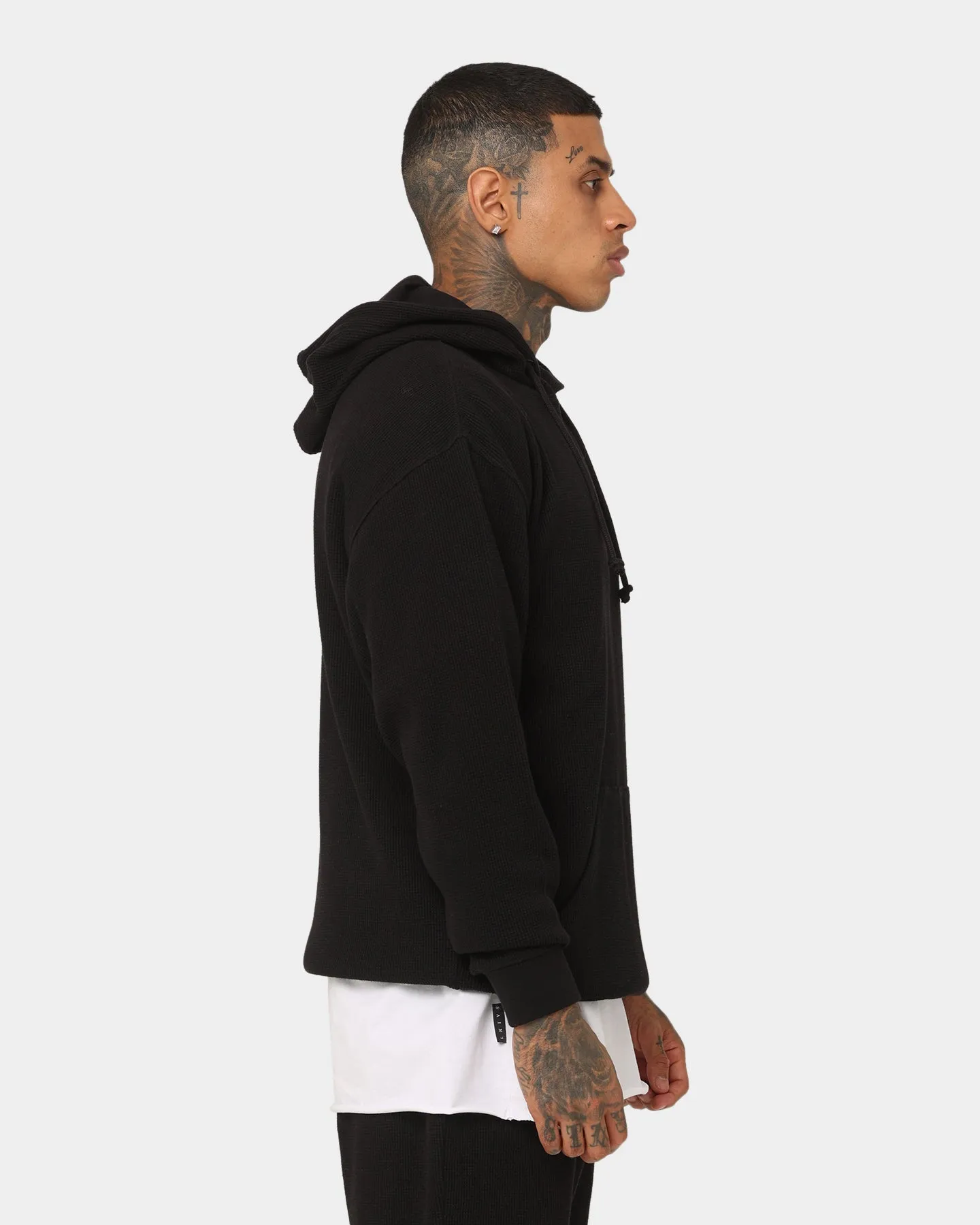 Saint Morta Waffle Hoodie V2 Black Waterproof Wear