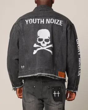 Saint Morta Youth Noize Denim Jacket Black Shadow shopping Cozy Design