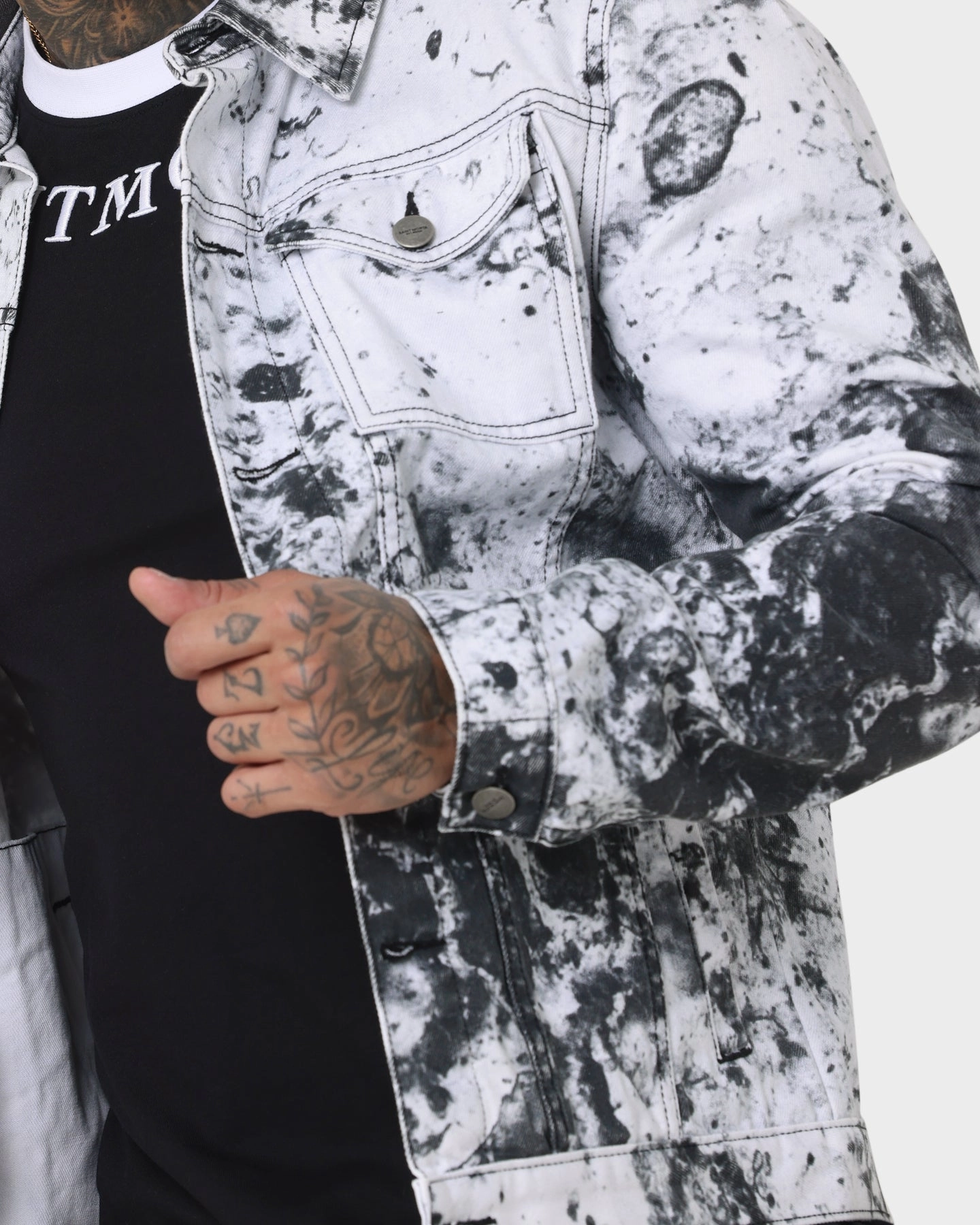 Broadcast Saint Morta Acid Jean Jacket White/Black