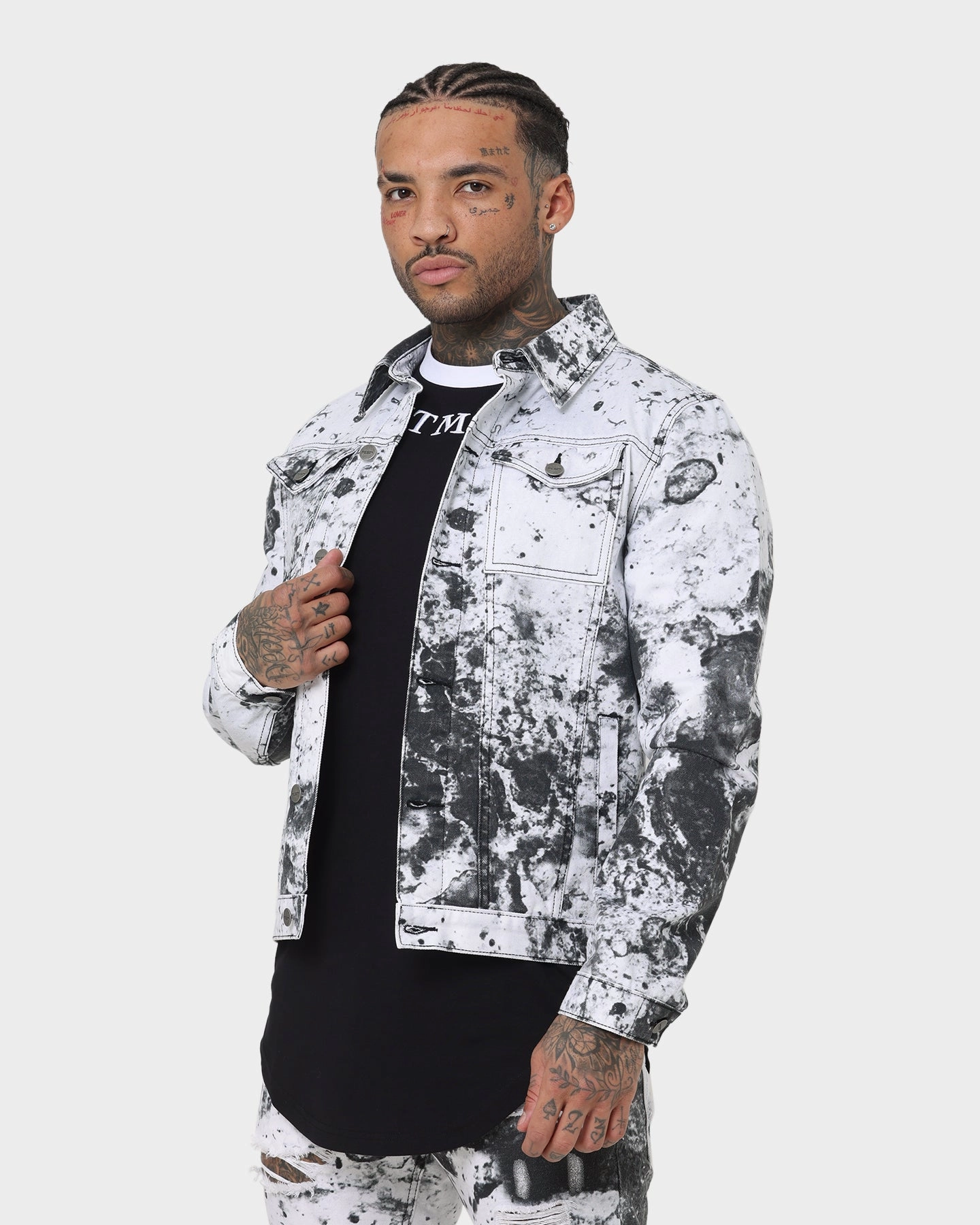 challenge Base-layer Saint Morta Acid Jean Jacket White/Black