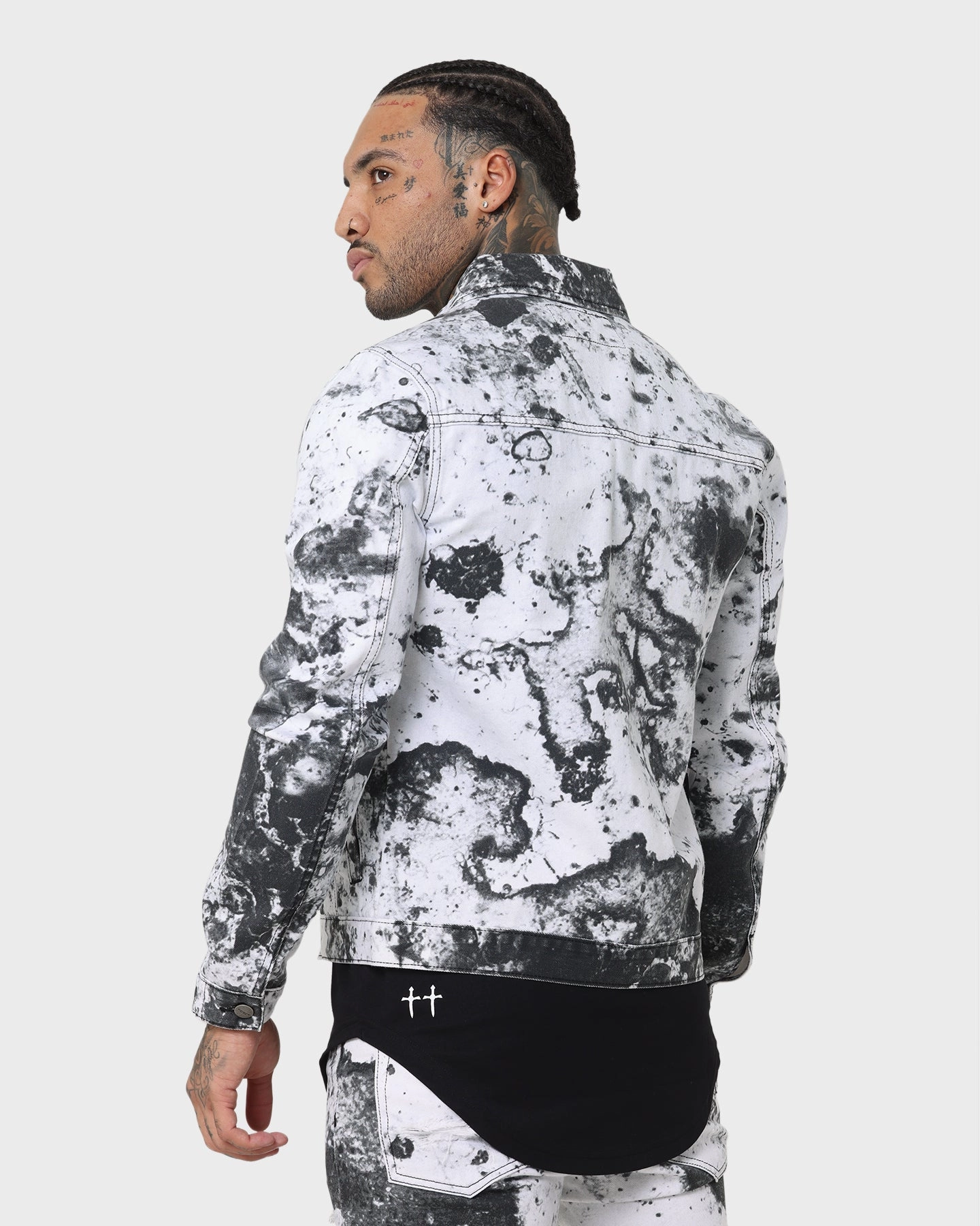 Saint Morta Acid Jean Jacket White/Black planned purchase