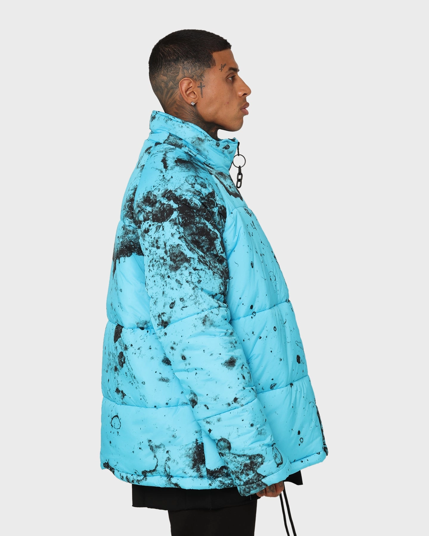 challenge office workers Saint Morta Acid Puffer Jacket Cyan/Black