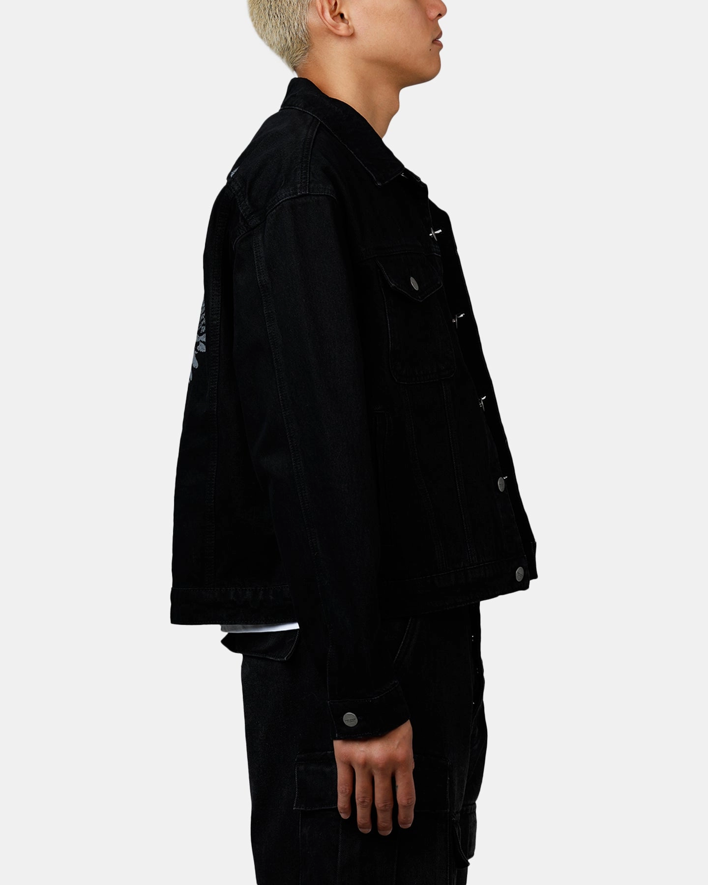 Equity mass - produced Saint Morta Amorfati Denim Jacket Black Shadow