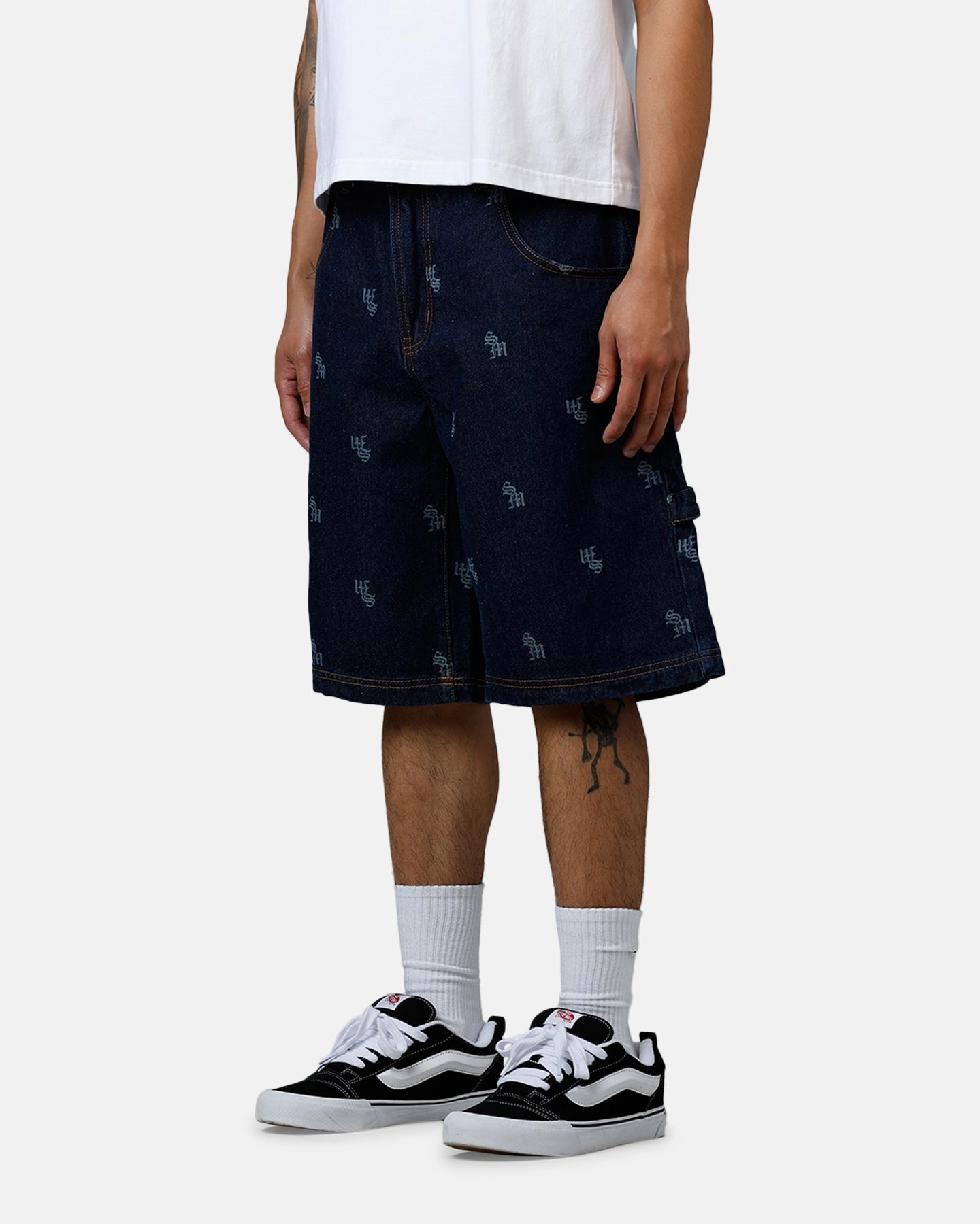 Saint Morta Amplus Denim Jorts Indigo/Tan Flats