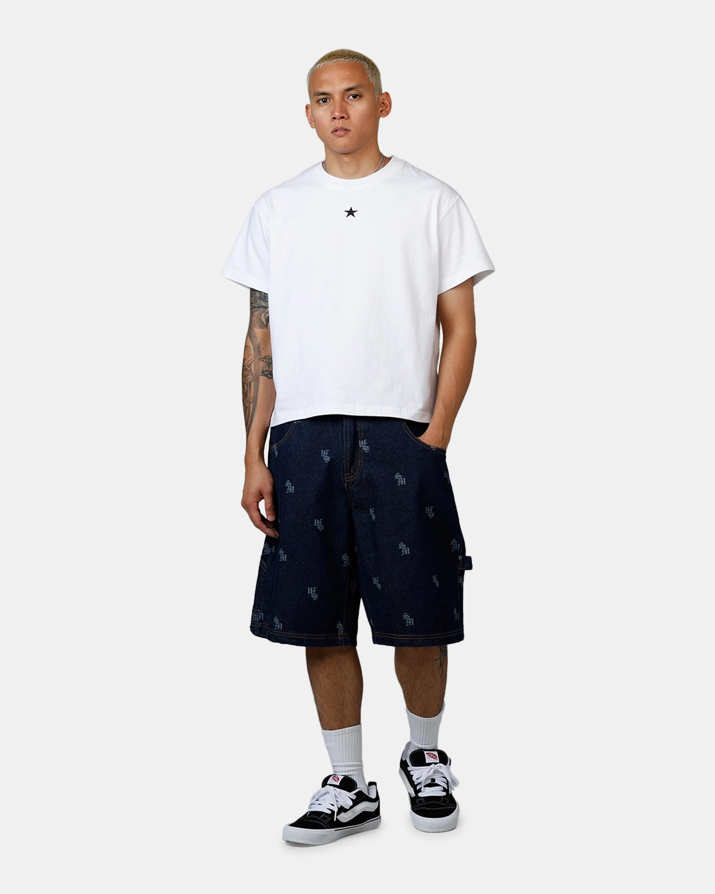 Saint Morta Amplus Denim Jorts Indigo/Tan Glide On Mobility Cut