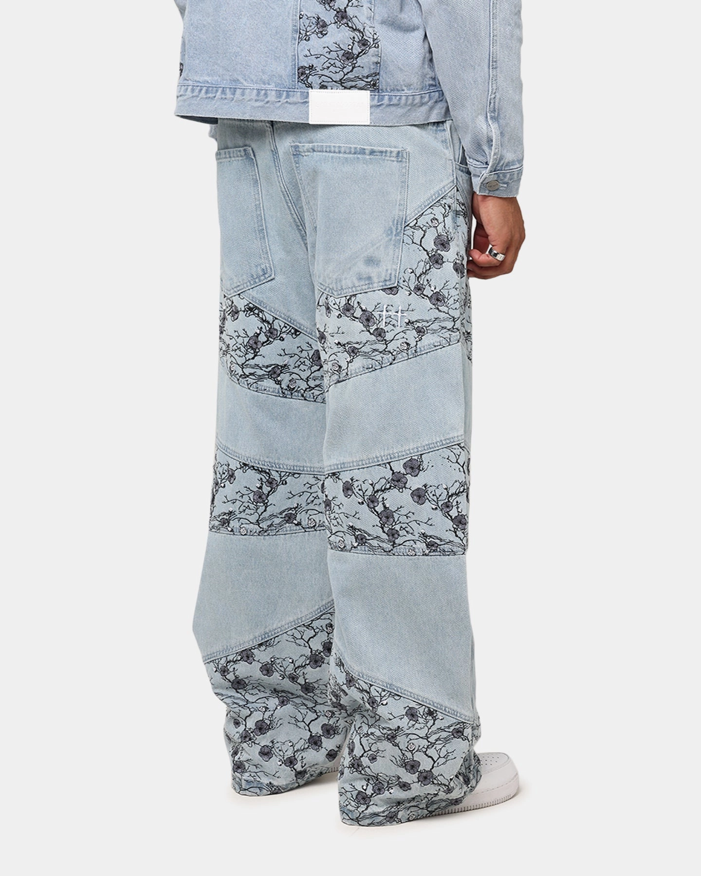 Saint Morta Amplus Poison Ivy Panel Jeans Mid Blue SoftCottonBlend