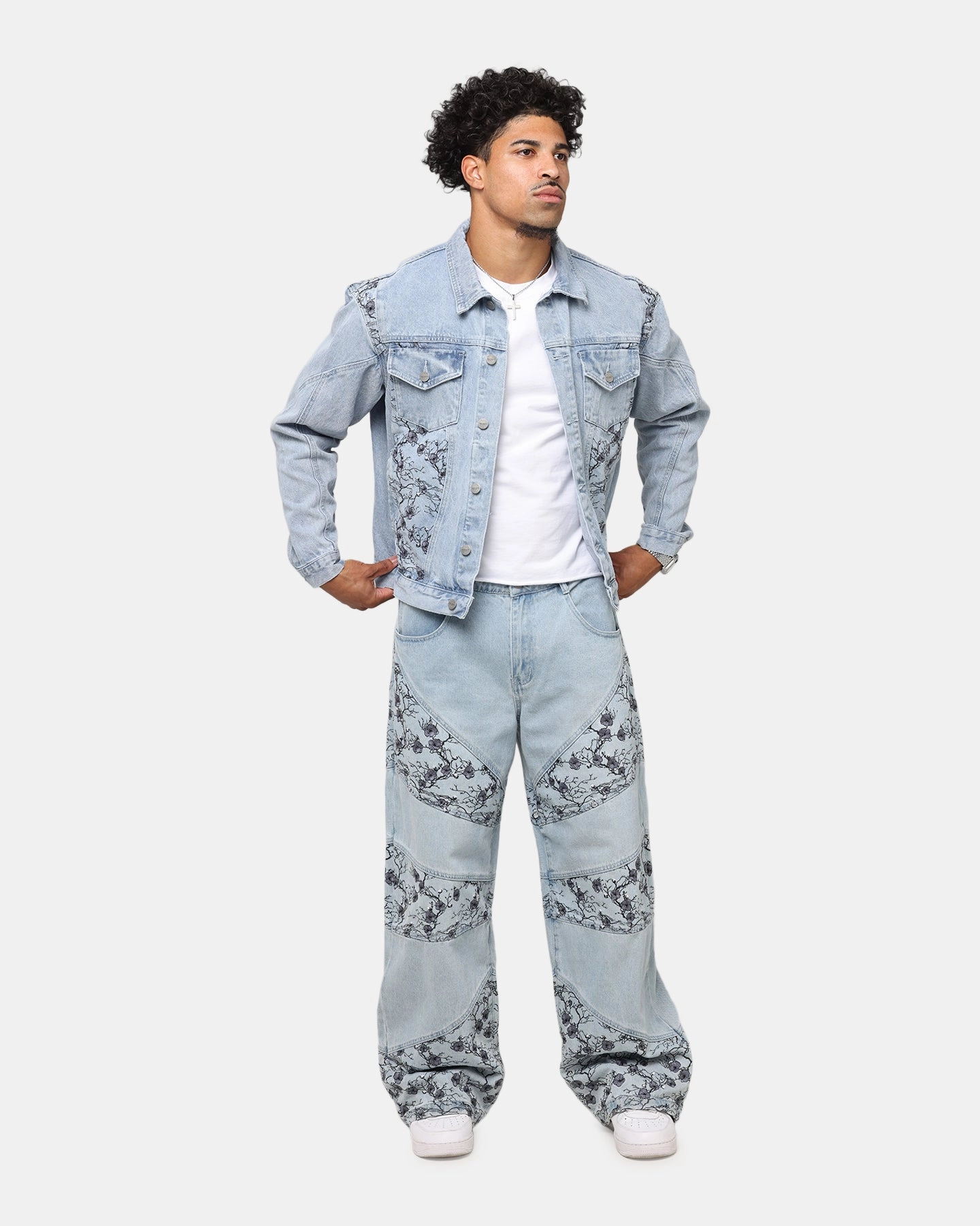 Casual Comfort Fit Flexible Comfort Saint Morta Amplus Poison Ivy Panel Jeans Mid Blue