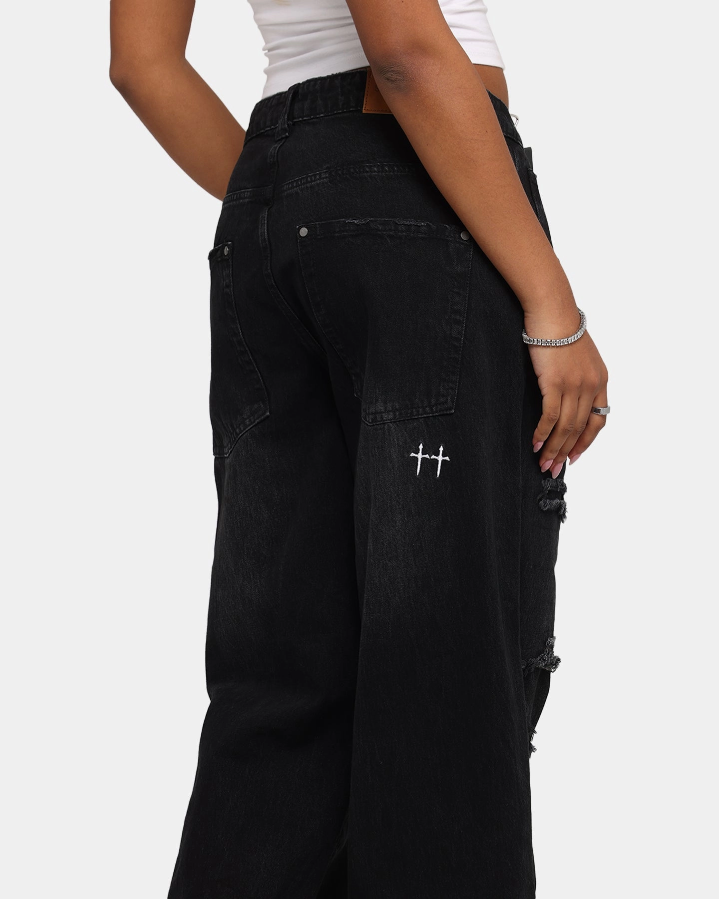 Streetwear Fan Evening Stroll Elegant Saint Morta Amplus Rampage Jeans Rampage Black