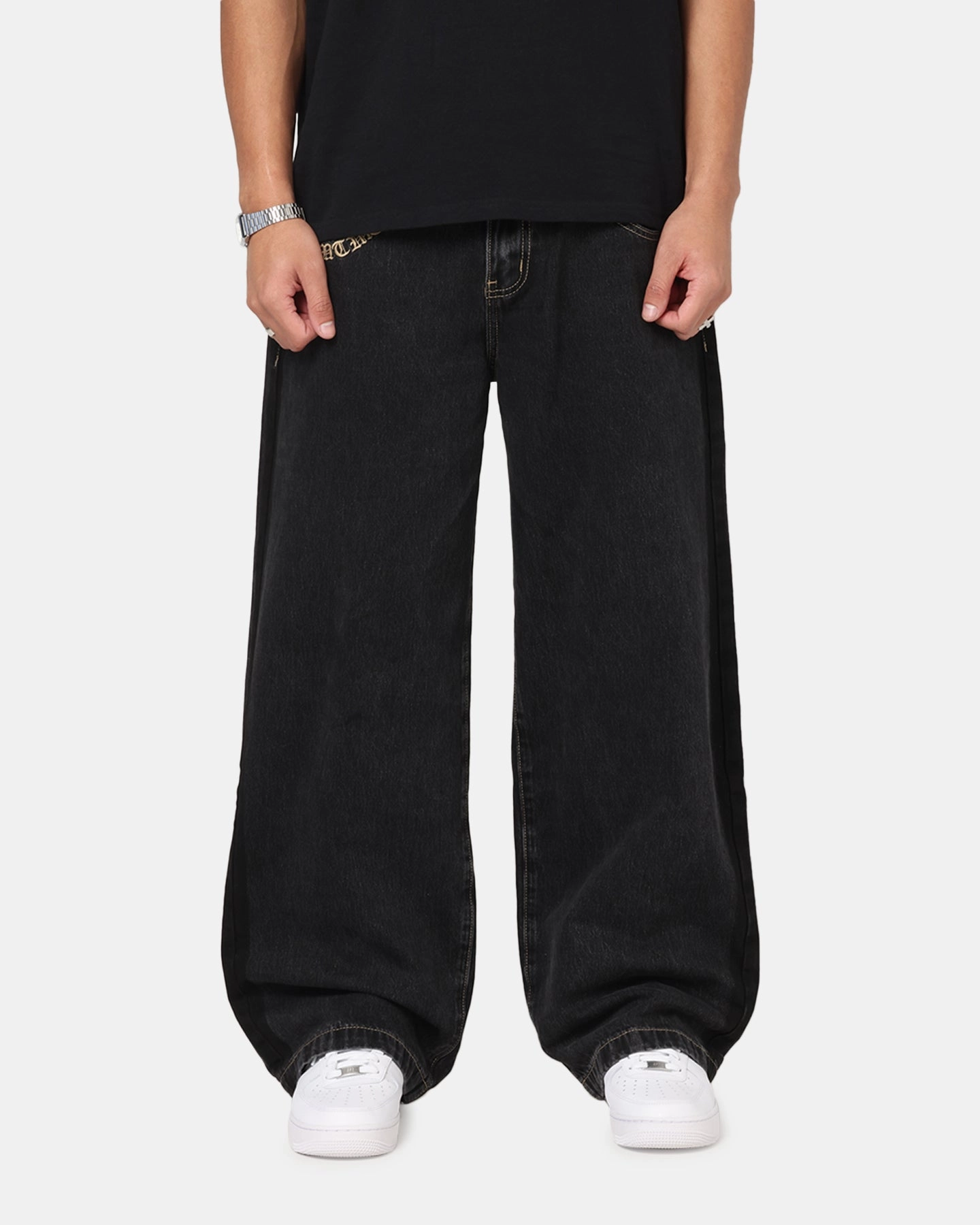 Saint Morta Amplus Rodeo Drive Recon Jeans Black Shadow Denim finish