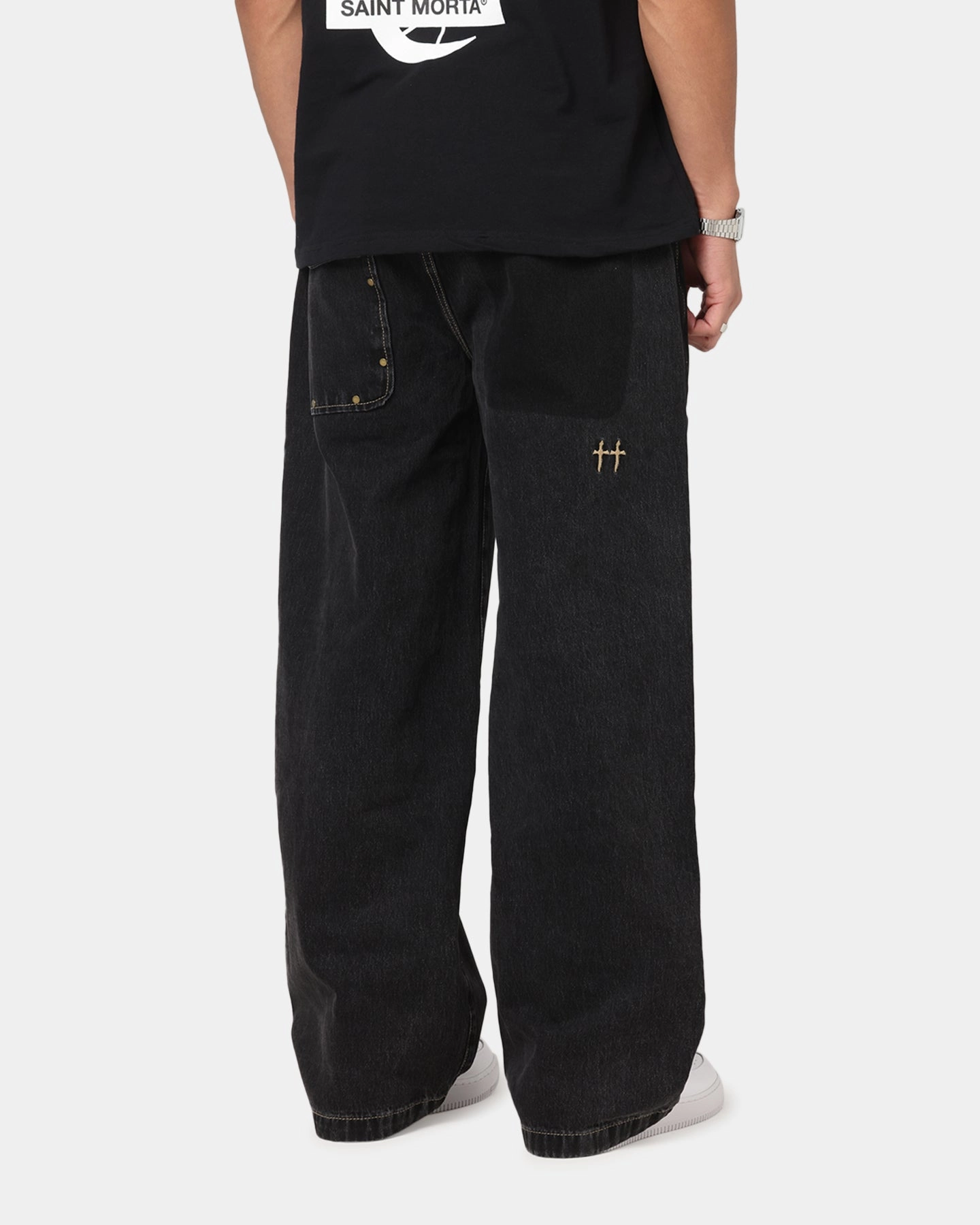 Saint Morta Amplus Rodeo Drive Recon Jeans Black Shadow Comfortable Look Wear