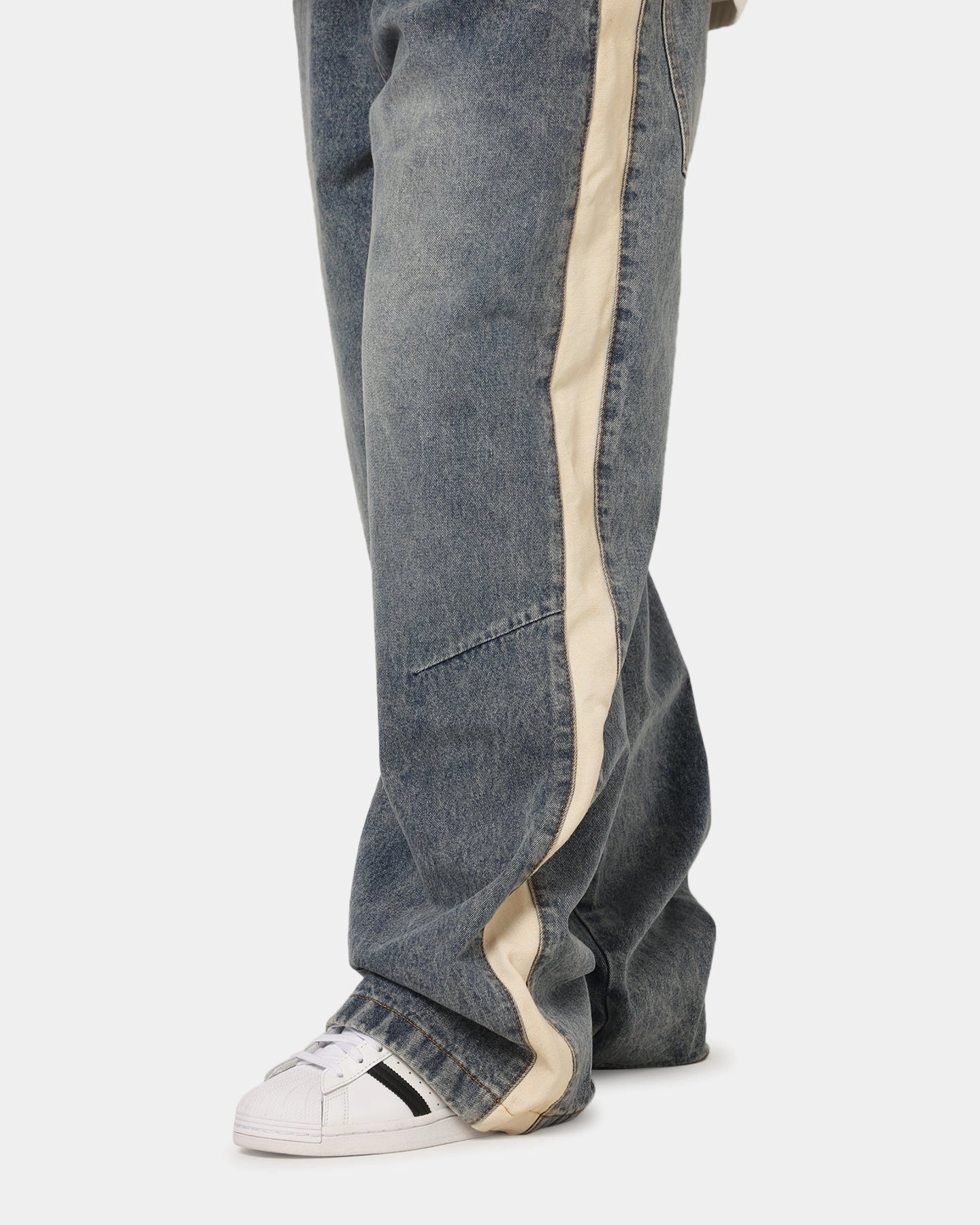 Saint Morta Amplus Sidewinder Jeans Dirty Denim/Off White Couple Look Lightweight