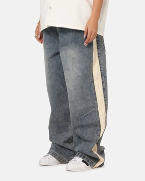 Saint Morta Amplus Sidewinder Jeans Dirty Denim/Off White Clean Detail Easy Style