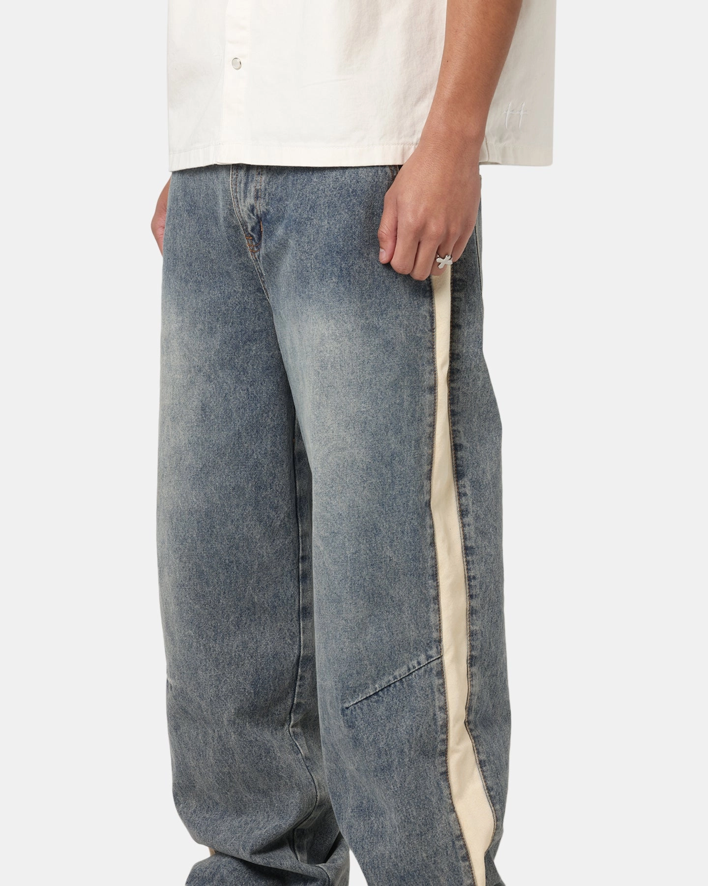 NoiseReducingFabric Saint Morta Amplus Sidewinder Jeans Dirty Denim/Off White