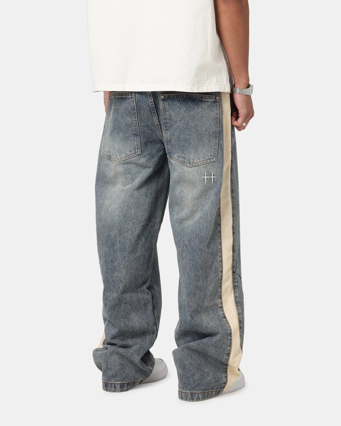 Casual Chic Saint Morta Amplus Sidewinder Jeans Dirty Denim/Off White