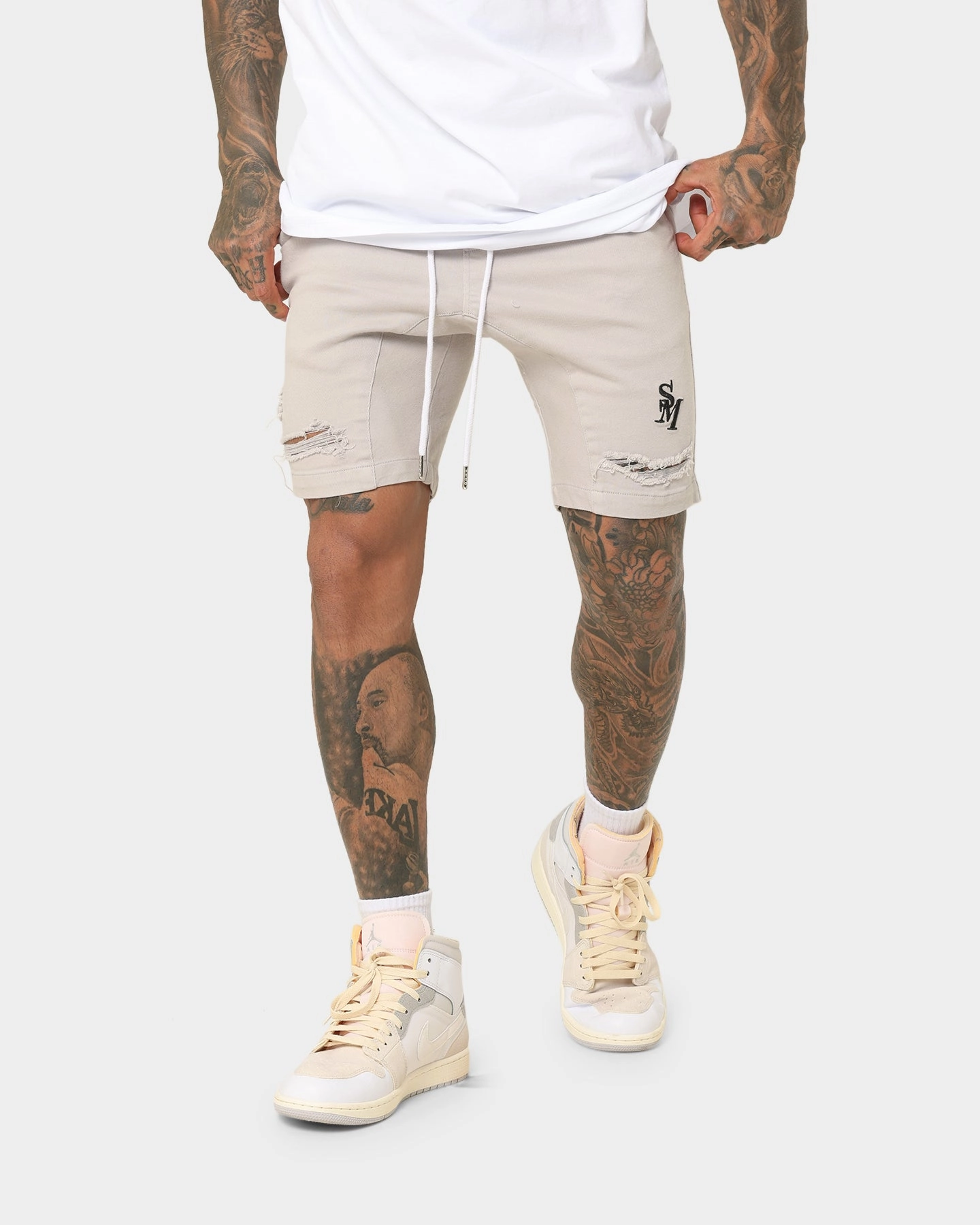 Summer Mood Saint Morta Annex Denim Shorts Grey