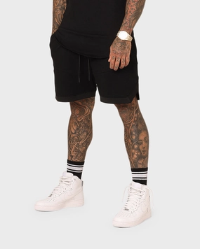 activewear option Abrasion Resistant Material Saint Morta Annex Inset Basketball Shorts Black