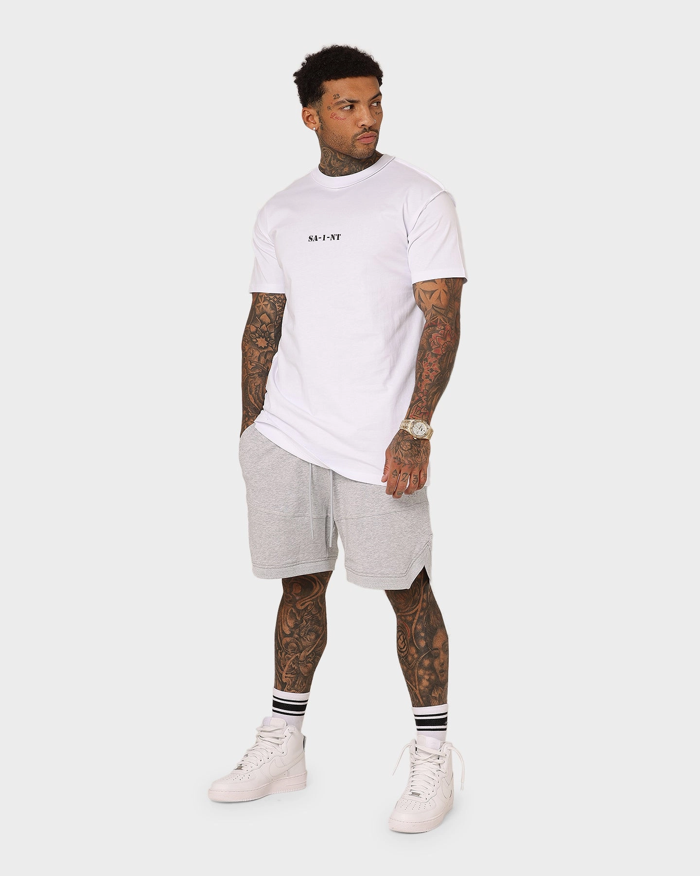 Saint Morta Annex Inset Basketball Shorts Grey Wedding Gift