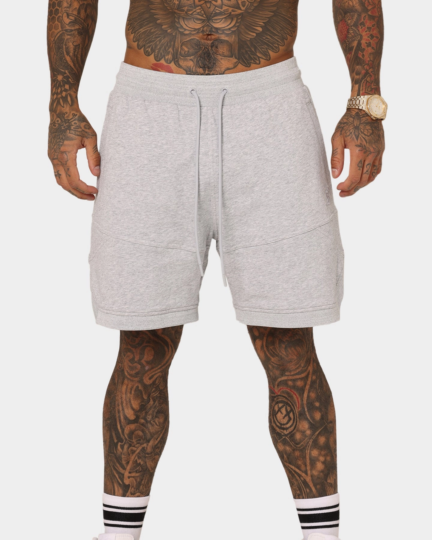Summer Mood UPFProtection Saint Morta Annex Inset Basketball Shorts Grey
