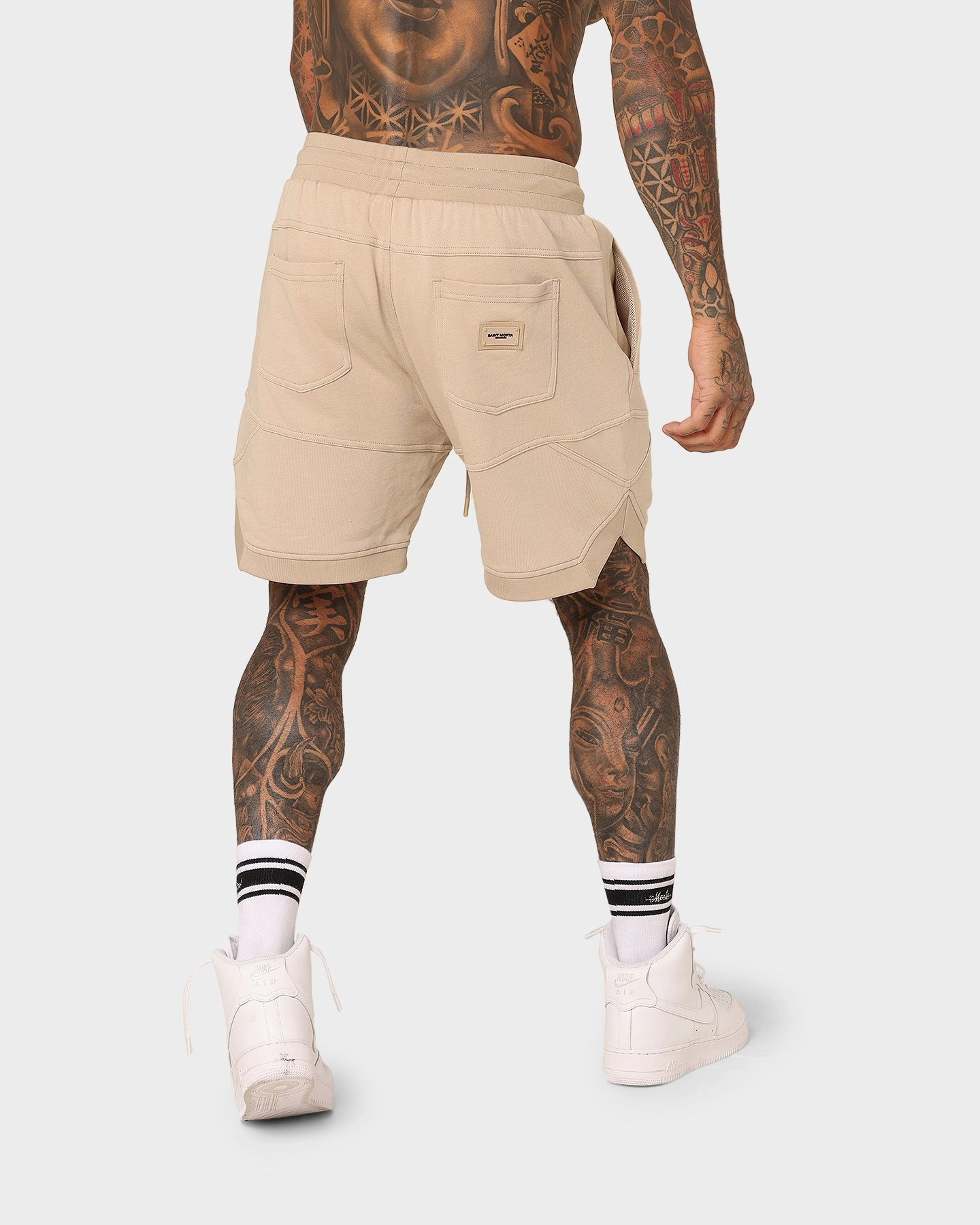 Saint Morta Annex Inset Basketball Shorts Stone Belt loops