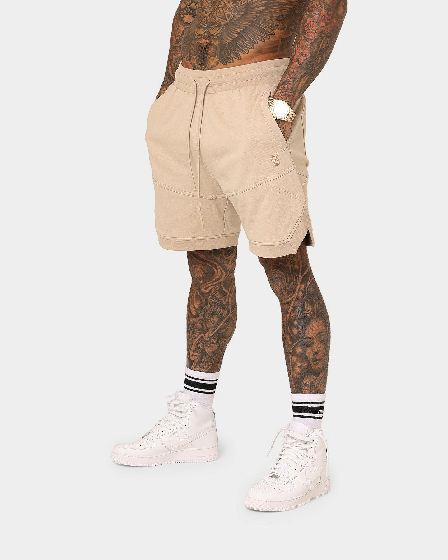 Saint Morta Annex Inset Basketball Shorts Stone Exclusive item