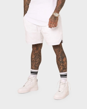 Saint Morta Annex Inset Basketball Shorts White Dynamic Tension Control