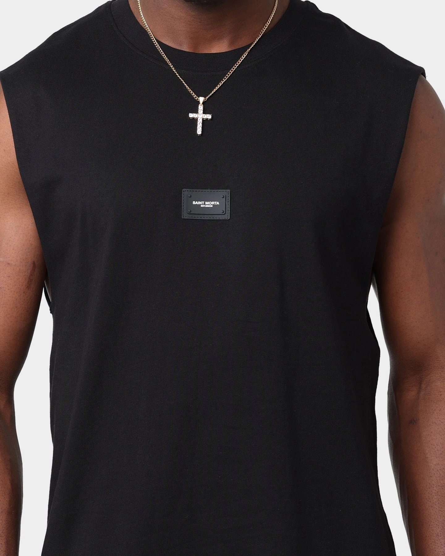 Casual layering piece Saint Morta Annex Premier Oversized Muscle T-Shirt Black/Black