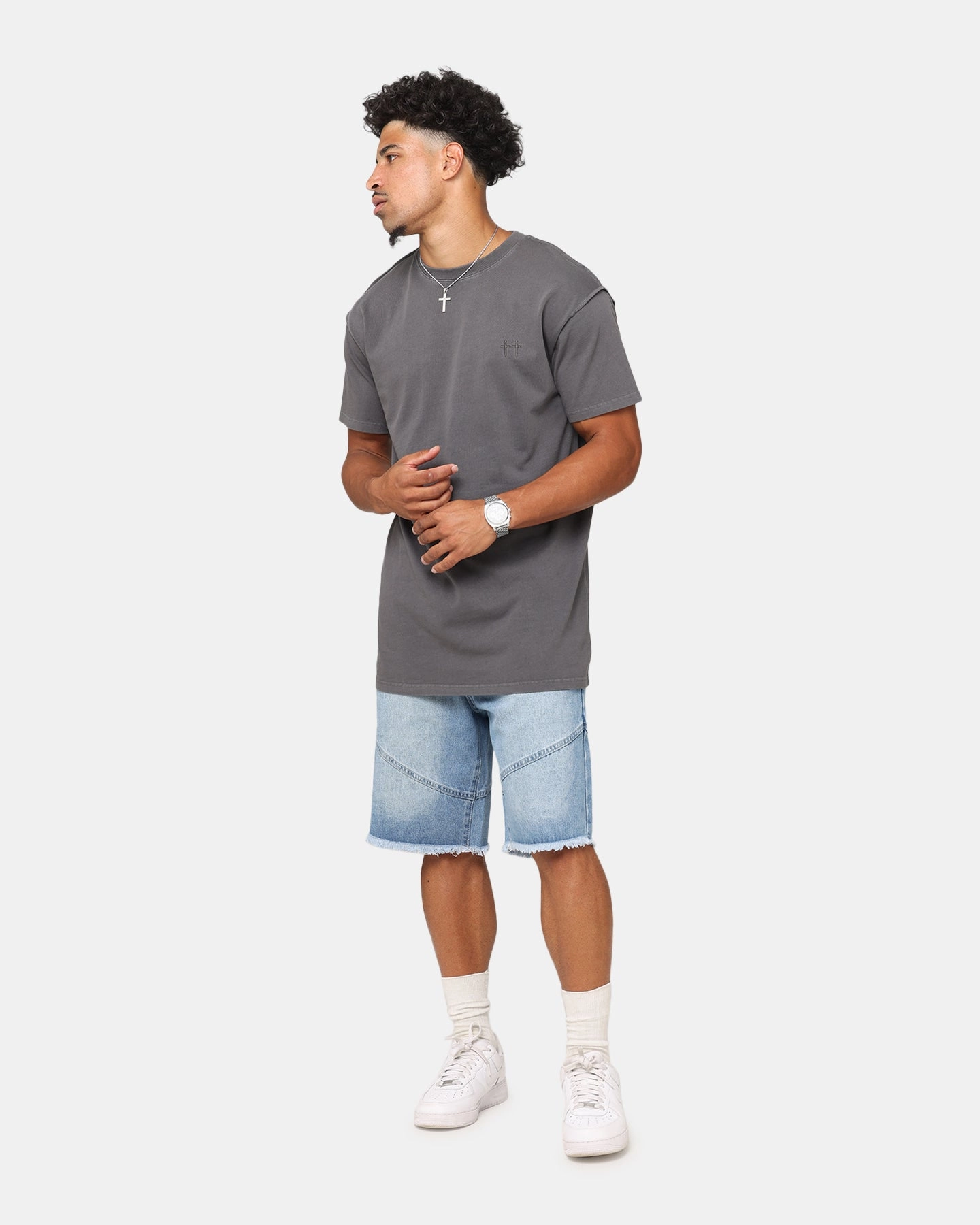 polo shirt Saint Morta Armoury Baggy Denim Shorts Mid Blue